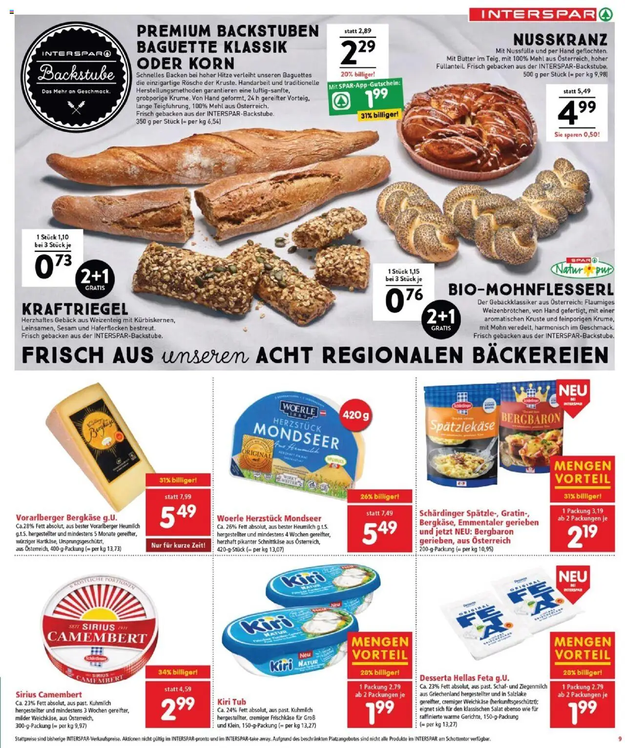 Interspar Flugblatt - Burgenland gültig ab 14.08.2025 | Seite: 9 | Produkte: Salat, Jääkaappipakastin, Butter