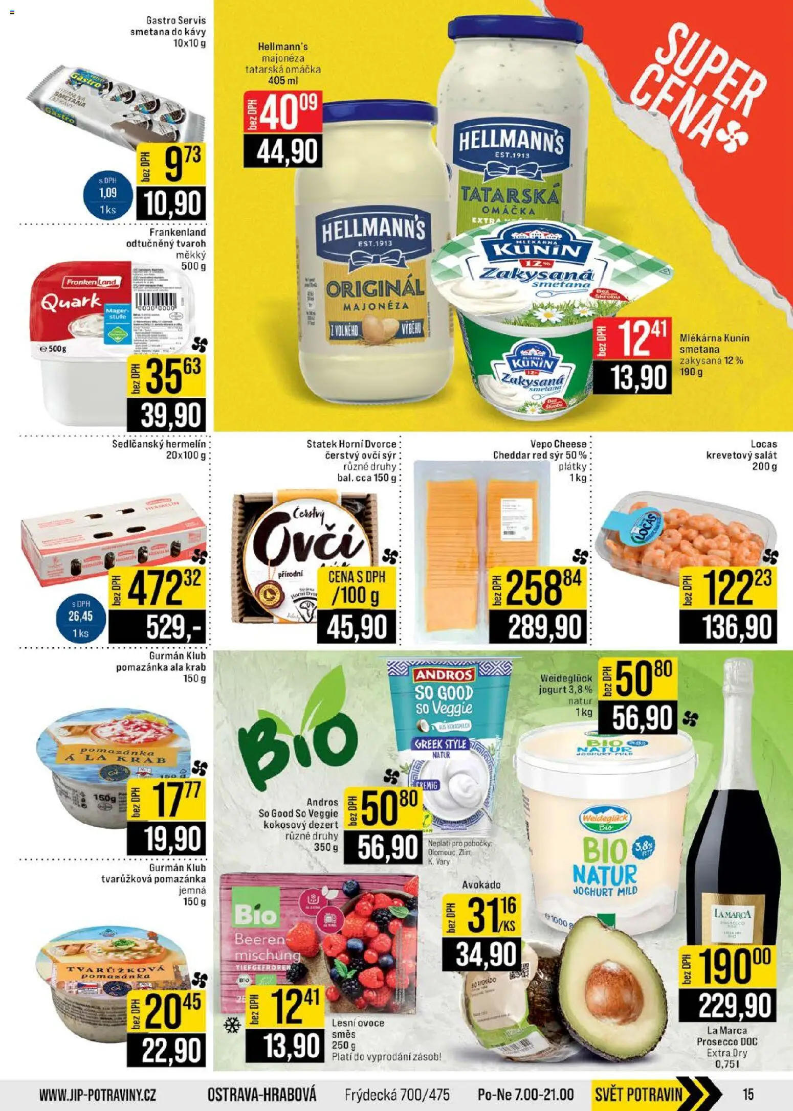 Jip leták - Cash & Carry od 26.11.2025 | Strana: 15 | Produkty: Sýr, Tvaroh, Hermelín, Tatarská omáčka