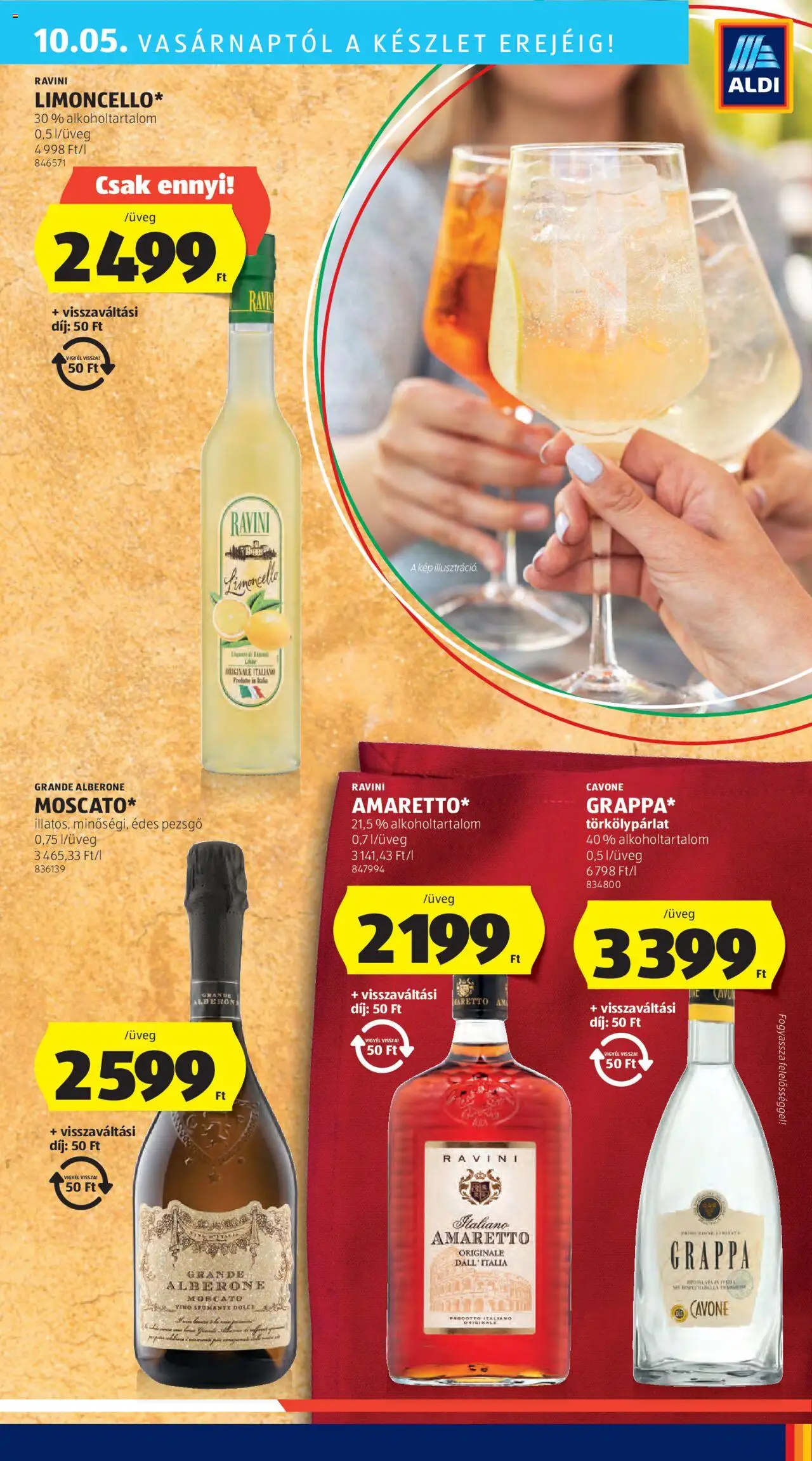 Aldi akciós ujság - amely érvényes a következő dátumtól: 02.10.2025 | Oldal: 35 | Termékek: Pezsgő, Grappa