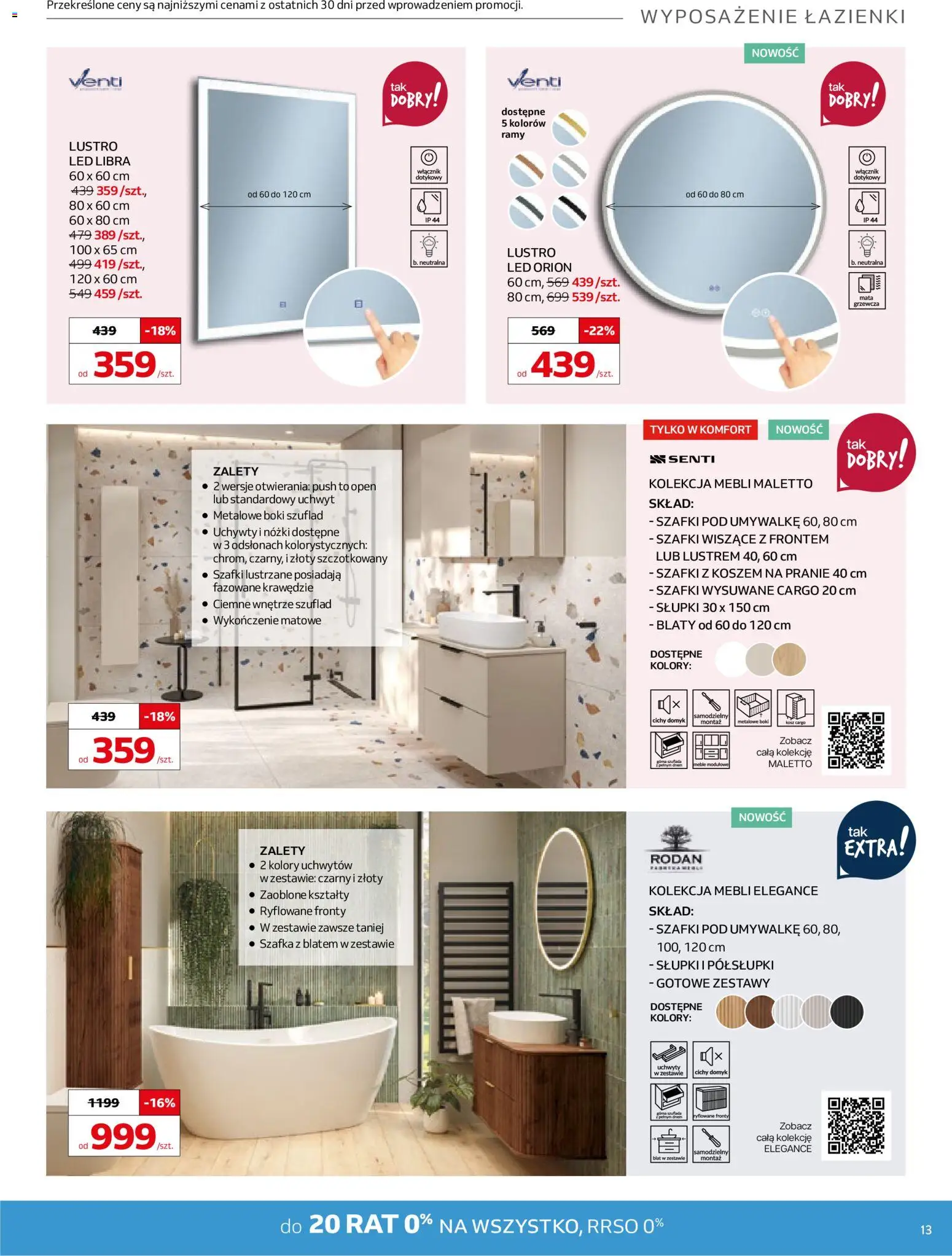 Komfort Gazetka od 07.01.2026 | Strona: 13 | Produkty: Lustro