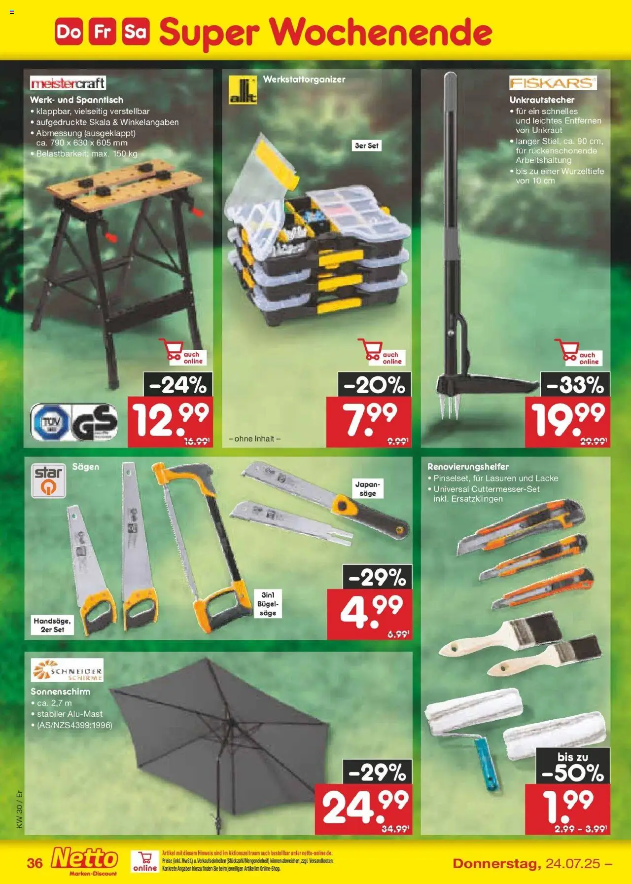 Netto Marken-Discount prospekt Jena-Lobeda	 - gültig ab dem 21.07.2025 | Seite: 54 | Produkte: Sonnenschirm