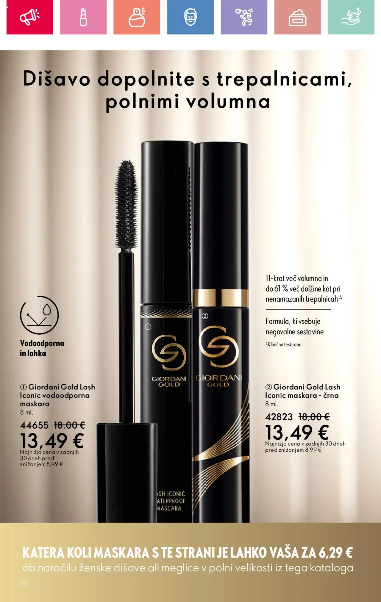 Oriflame katalog 12 │ velja od 24.08.2025 | Stran: 22 | Izdelki: Maskara