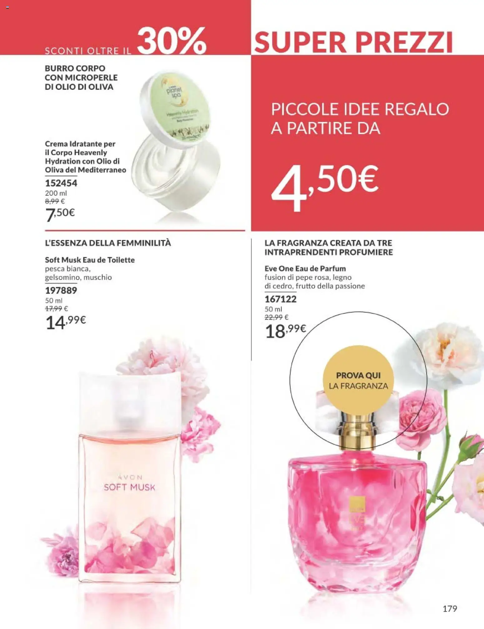 Volantino Avon del 01.02.2026 | Pagina: 179 | Prodotti: Crema, Burro, Fragranza, Olio di Oliva