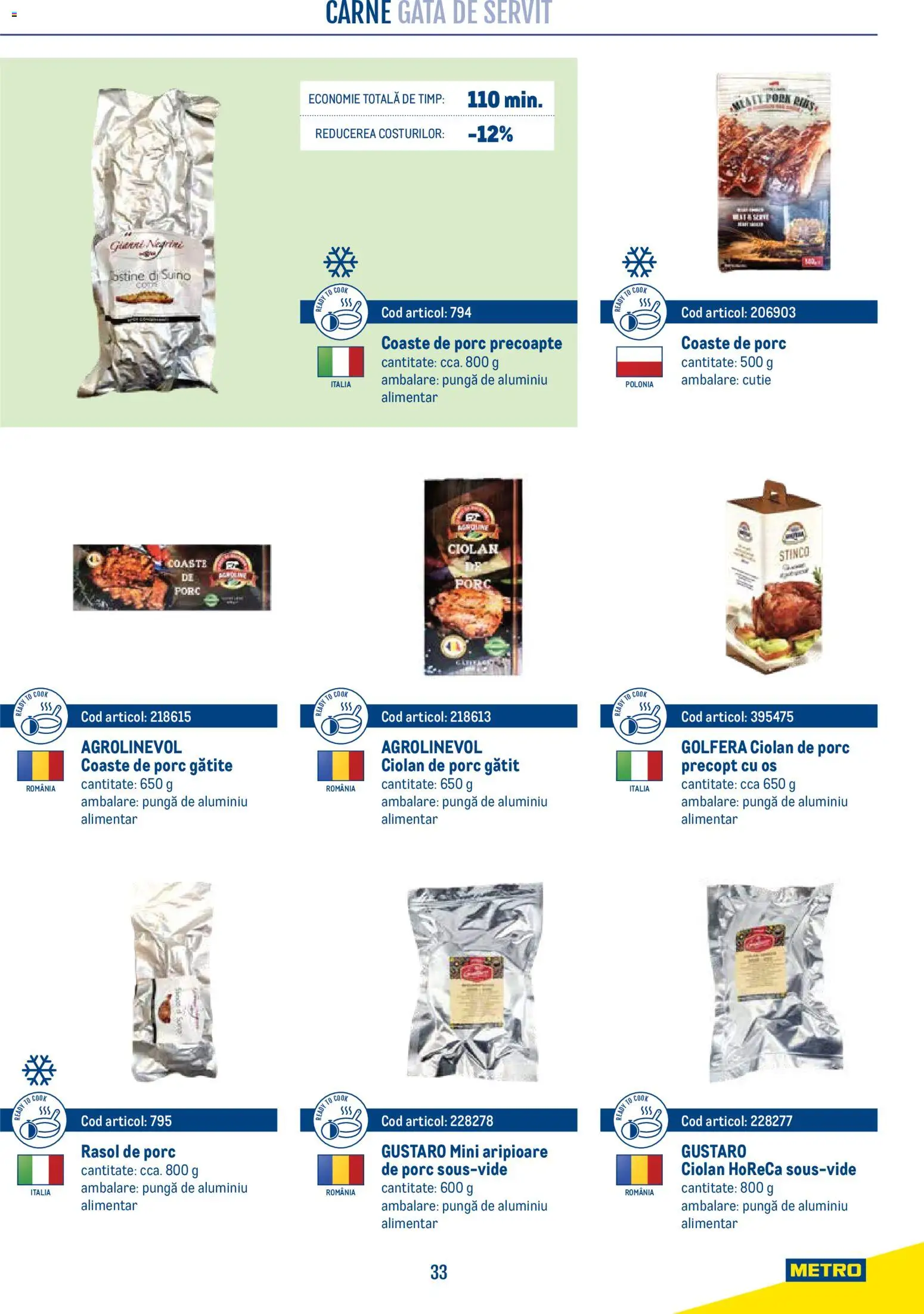 Noul catalog Metro – valabil de la 21.04.2026 | Pagină: 33 | Produse: Pungă, Cutie, Rasol