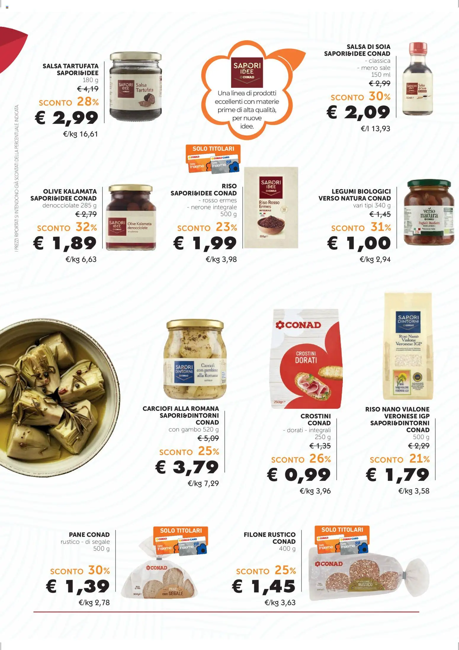 Volantino Conad del 22.04.2026 | Pagina: 10 | Prodotti: Pane, Riso, Sale, Olive