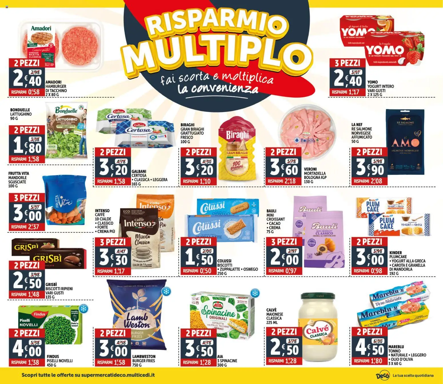 Volantino Decò del 06.03.2026 | Pagina: 2 | Prodotti: Salmone, Olio, Mandorle, Croissant