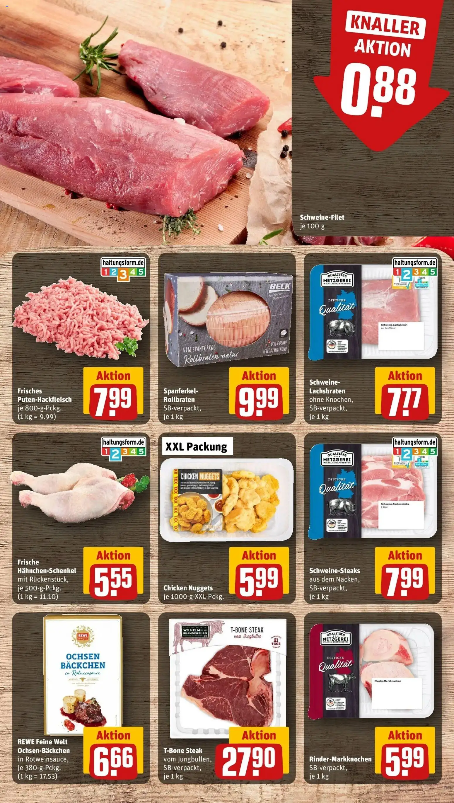 Rewe prospekt Neustadt Am Rübenberge	 – gültig ab 22.02.2026 | Seite: 8 | Produkte: Hahnchenschenkel, Schweinefilet, Steak