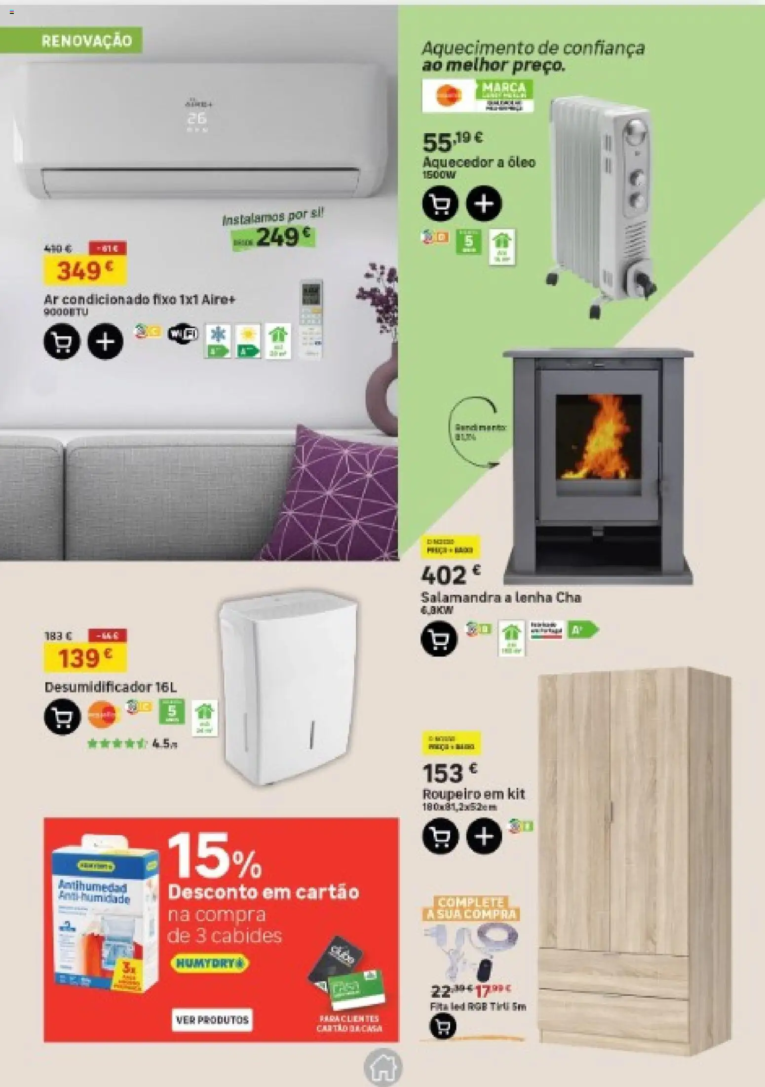 Leroy Merlin Madeira │ válido de 15.01.2026 | Página: 3 | Produtos: Aquecedor, Ar condicionado, Óleo, Chá