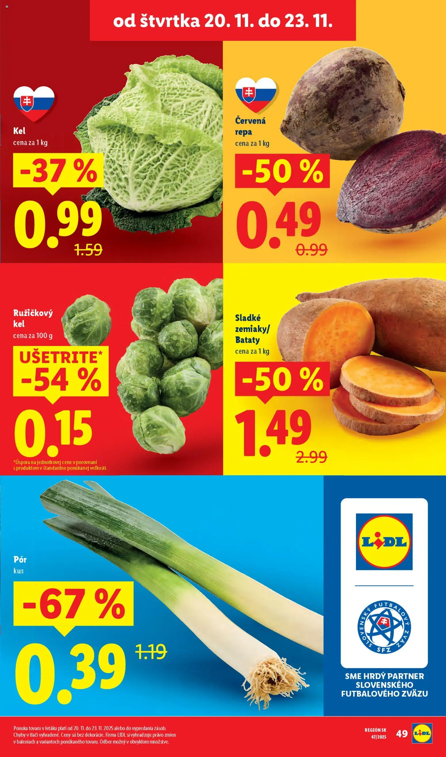 Nové Lidl akcie – leták je platný od 20.11.2025 | Strana: 17 | Produkty: Kel, Batáty, Červená repa