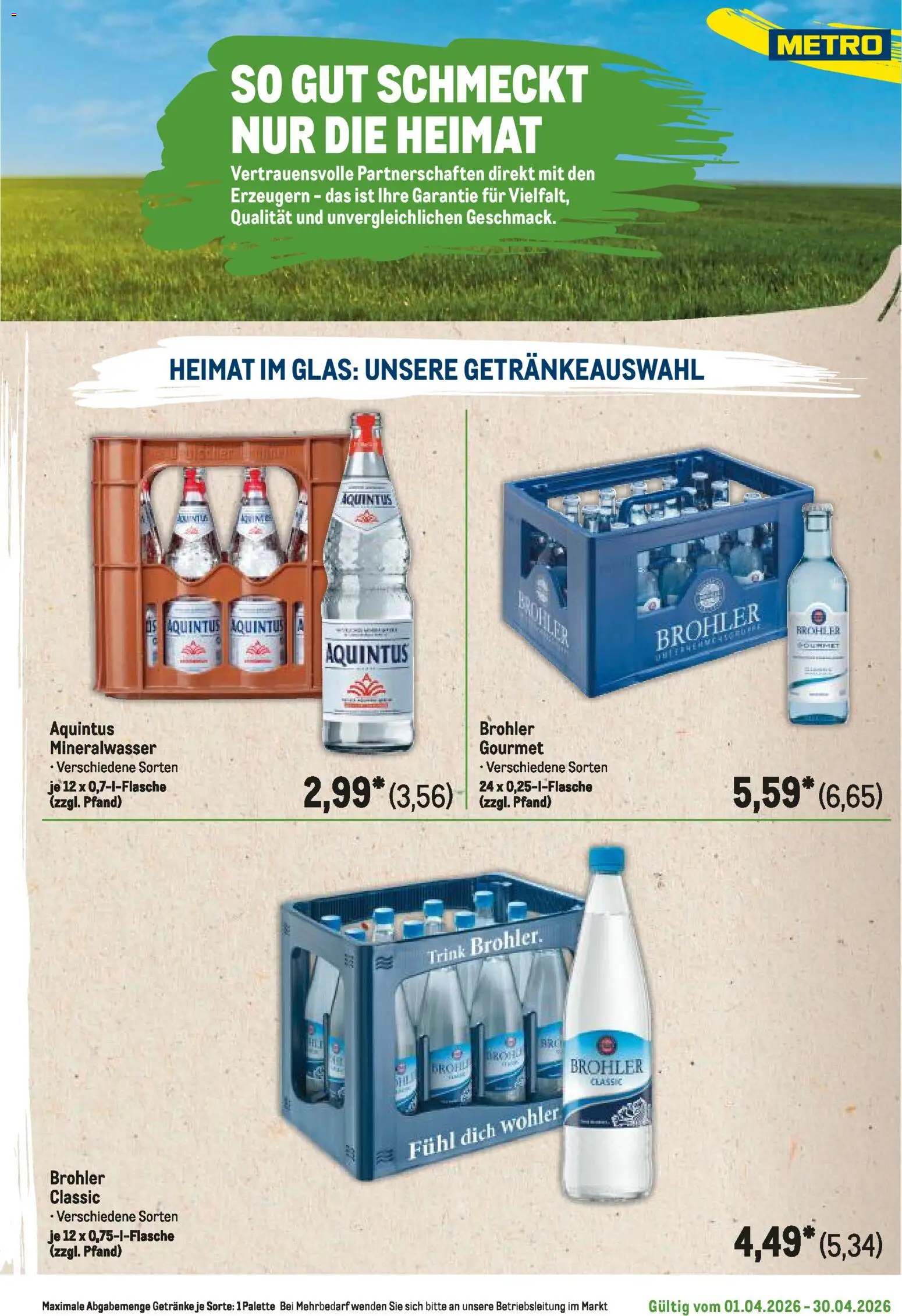 Metro Regionaler Flyer – gültig ab 01.04.2026 | Seite: 51 | Produkte: Mineralwasser