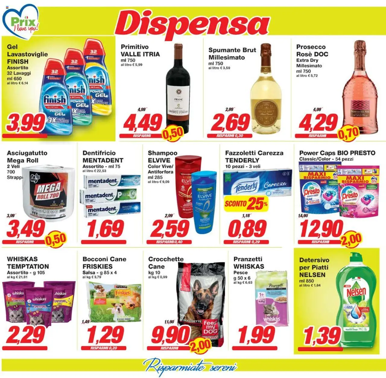 Volantino Prix del 07.10.2025 | Pagina: 14 | Prodotti: Dentifricio, Lavastoviglie, Spumante, Asciugatutto