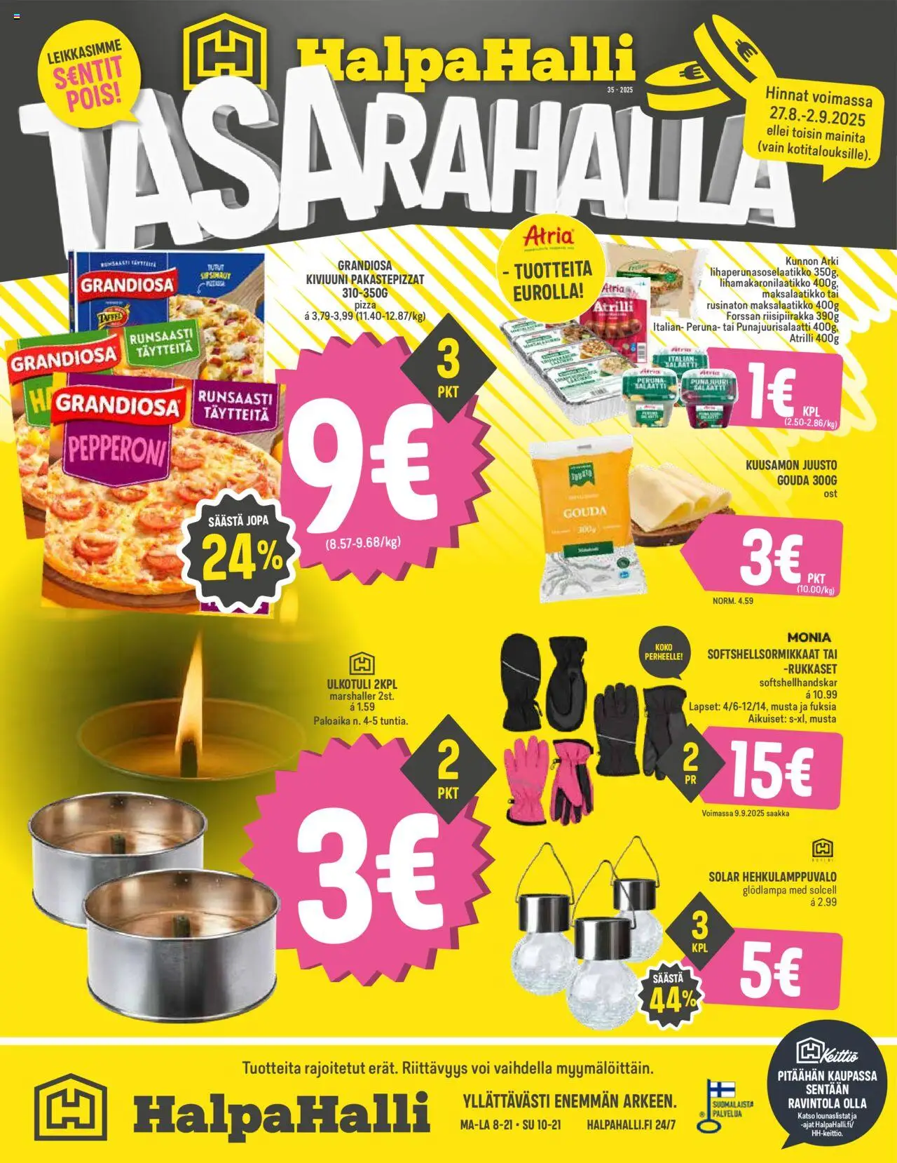  | Sivu: 1 | Tuotteet: Juusto, Peruna, Pizza, Salaatti