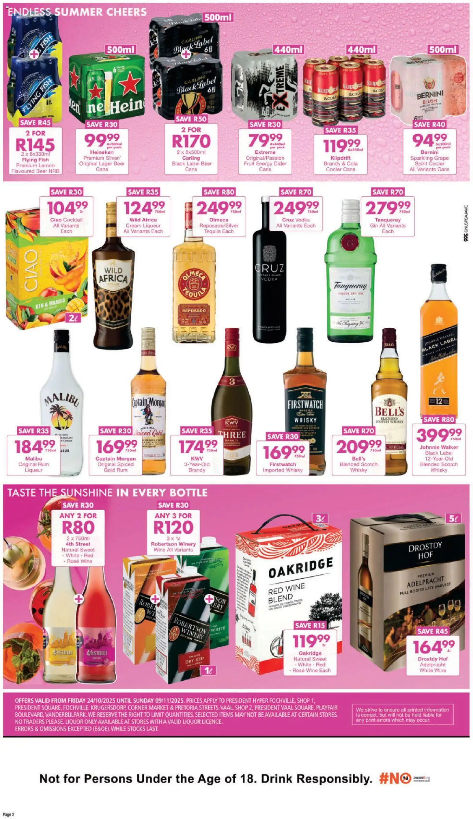 New President Hyper catalogue – valid from 24.10.2025 | Page: 2 | Products: Cider, Fish, Gin, Cream
