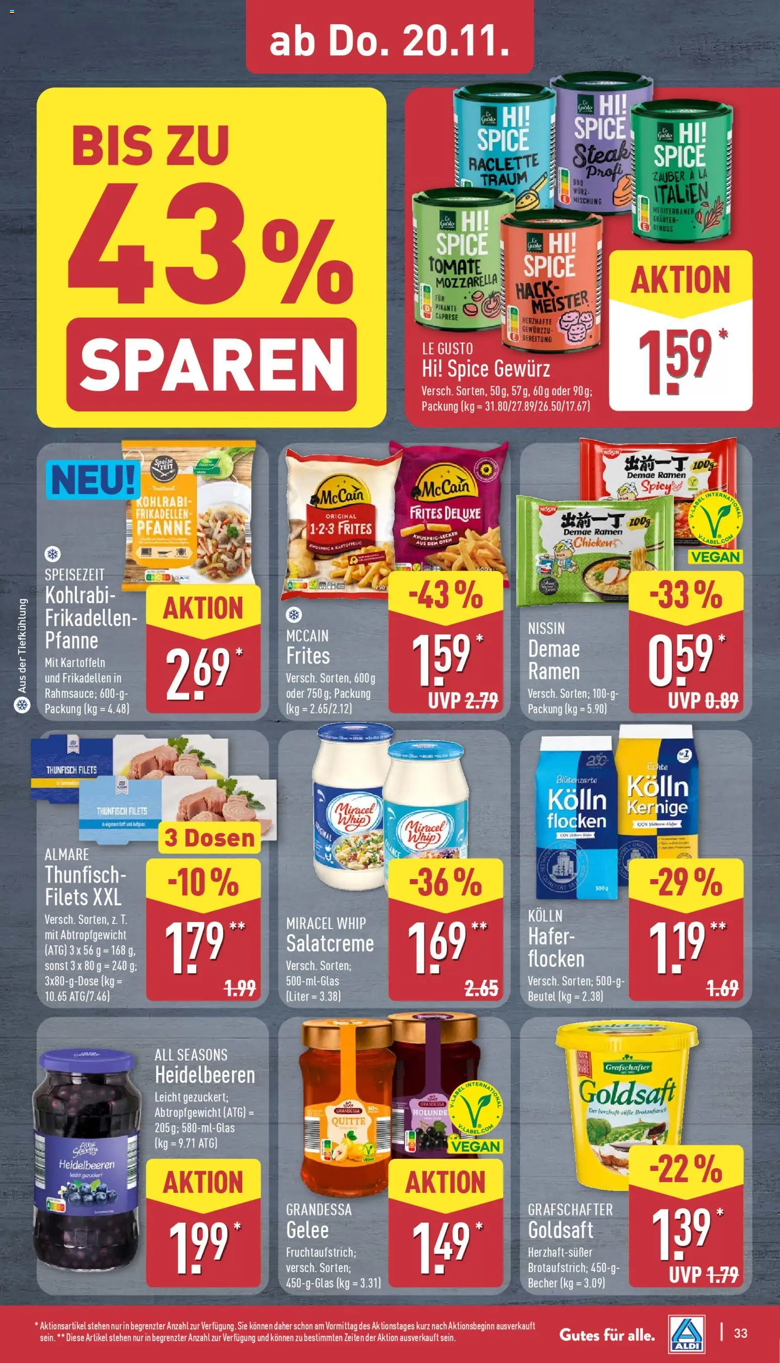 Aldi Prospekt 	 – gültig ab 17.11.2025 | Seite: 33