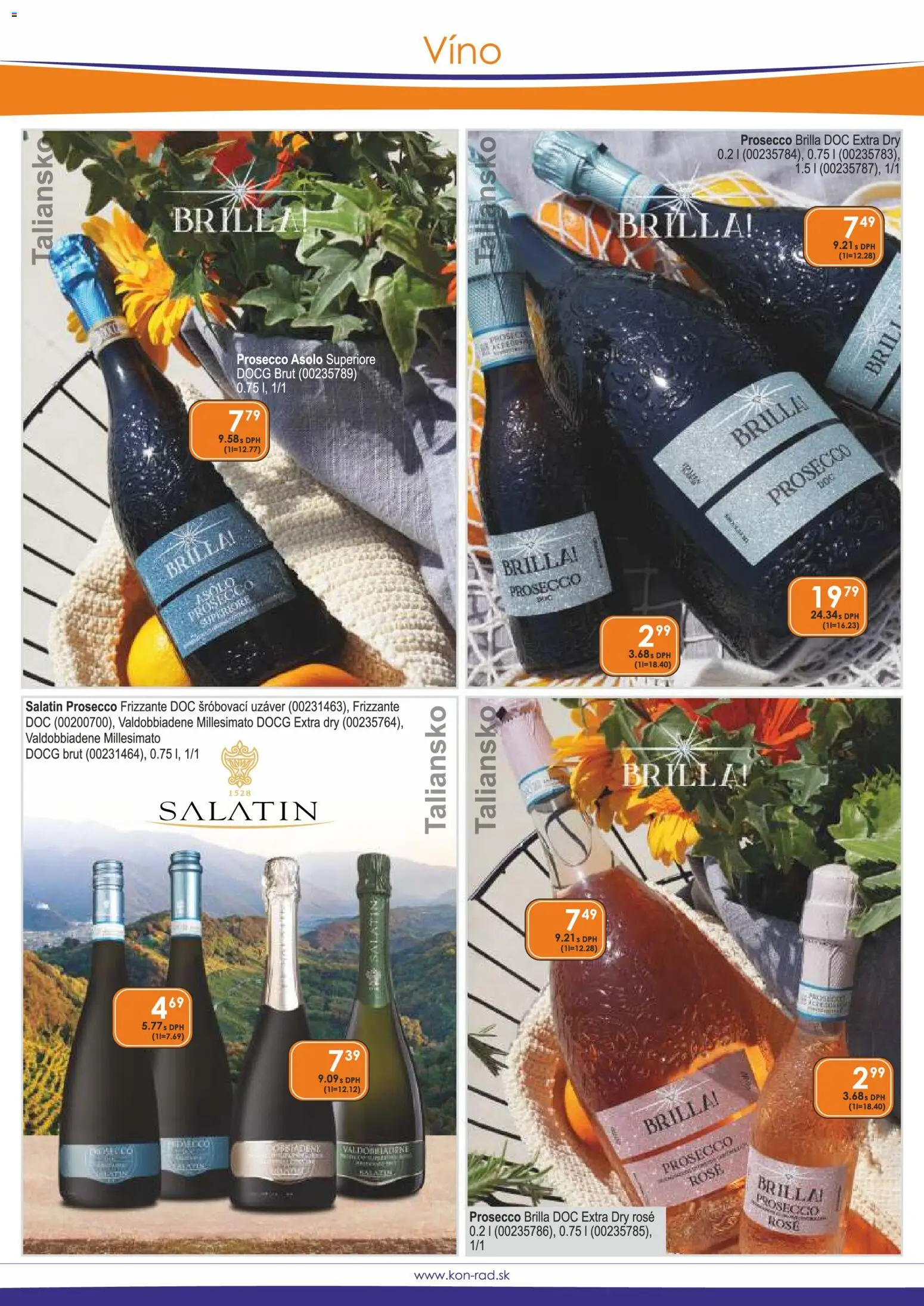 Nové KON - RAD akcie – leták je platný od 01.12.2025 | Strana: 27 | Produkty: Víno, Prosecco