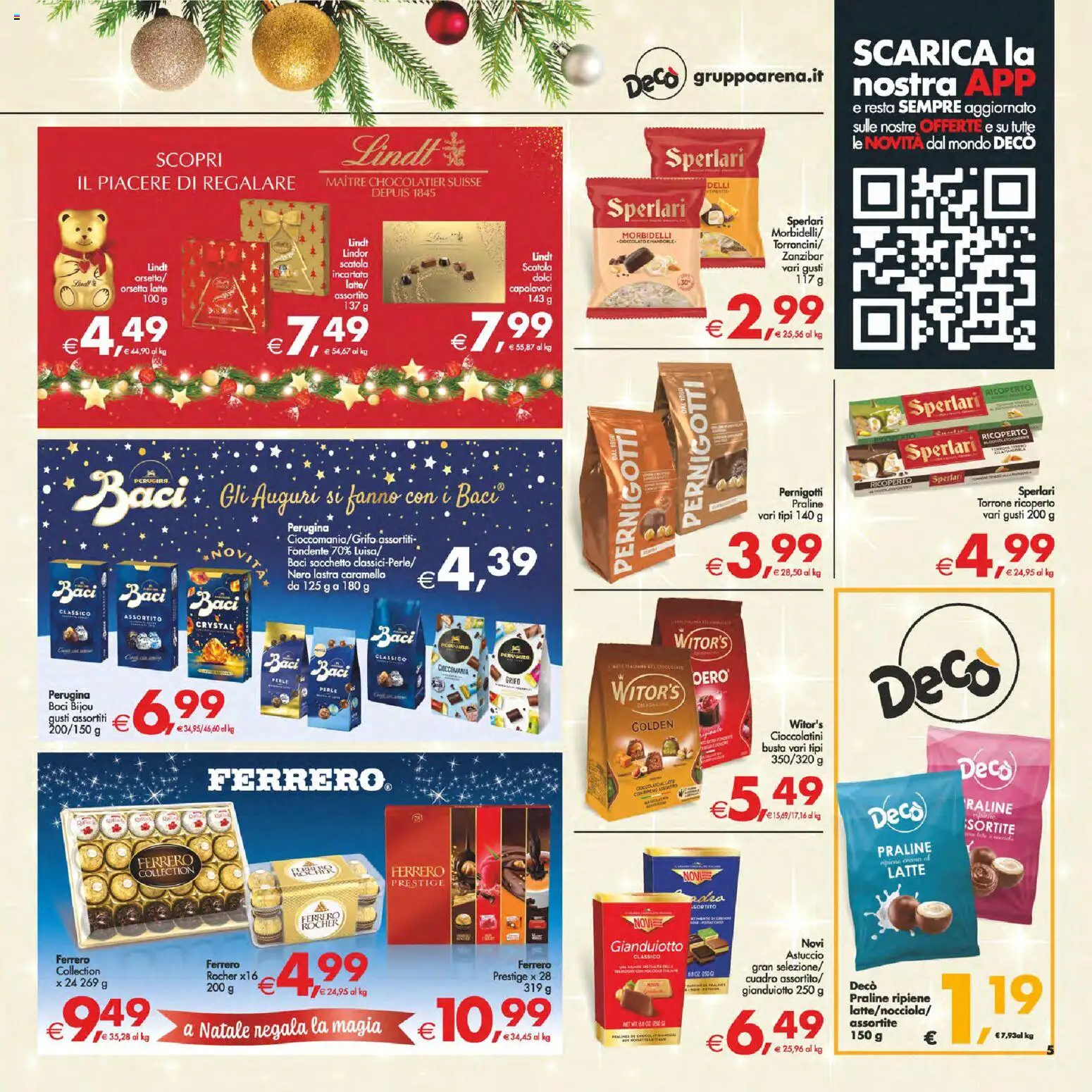 Volantino Decò del 05.12.2025 | Pagina: 5 | Prodotti: Latte, Astuccio, Cioccolatini, Scatola