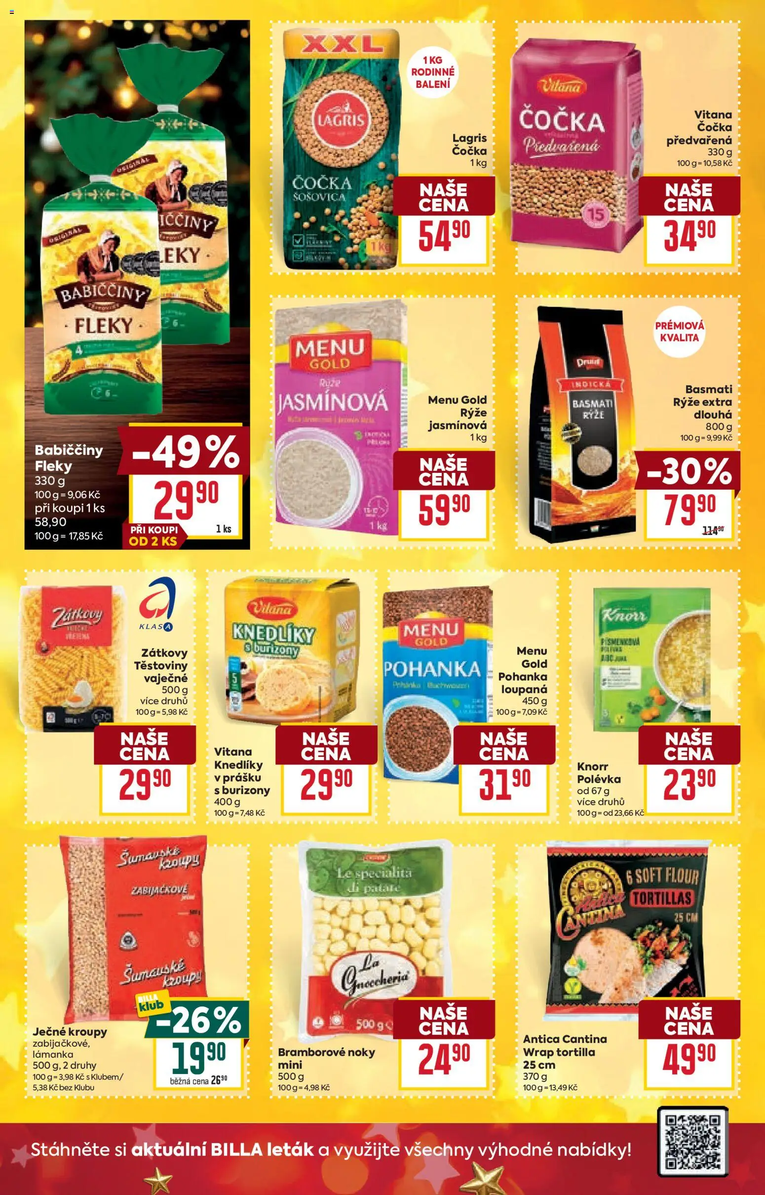 Billa Velký leták od 17.12.2025 | Strana: 30 | Produkty: Rýže, Noky, Pohanka, Basmati