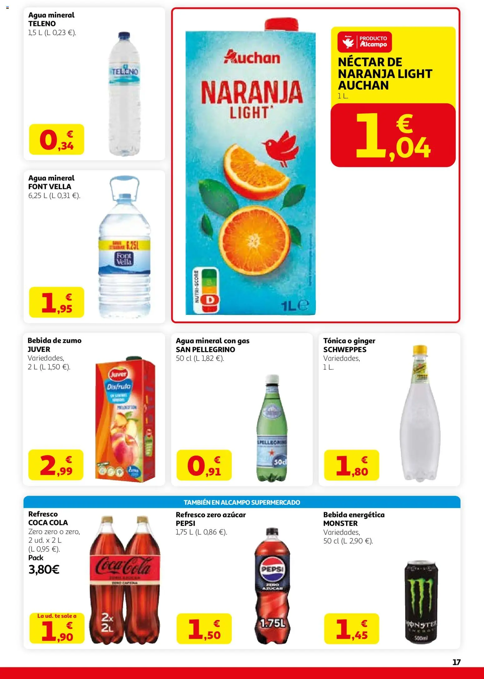 Alcampo HGU MadridActívate en Primavera │ válido desde el 12.03.2026 | Página: 17 | Productos: Ροζ πιπέρι, Té, Néctar, Agua mineral