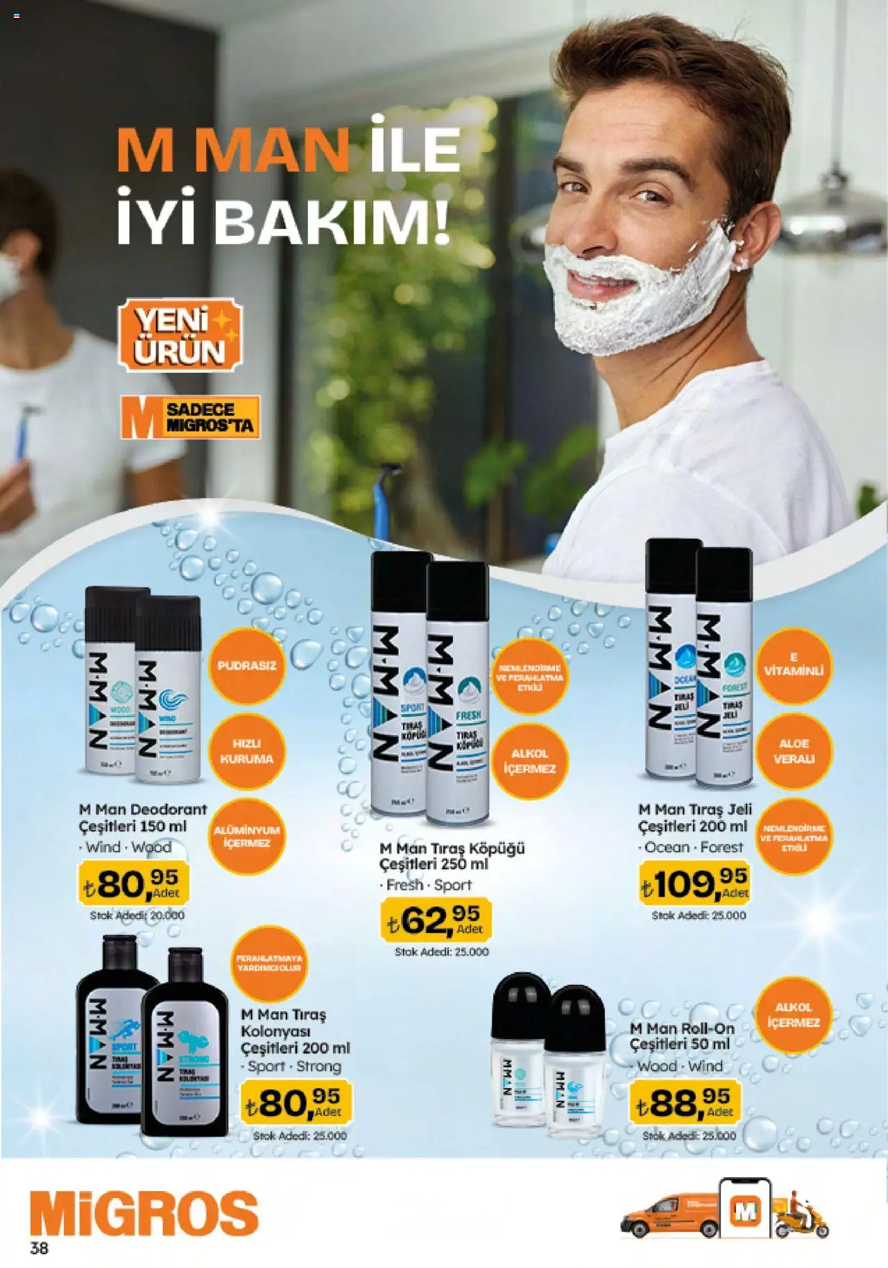 Migros Katalog - 5M Migroskop Dijital - 12.06.2025 tarihinden itibaren geçerlidir | Sayfa: 38 | Ürünler: Tıraş köpüğü, Deodorant