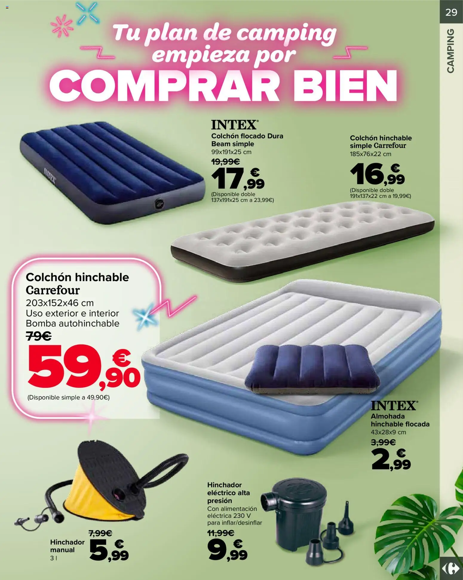 Carrefour Jardin │ válido desde el 14.04.2026 | Página: 29 | Productos: Colchon, Almohada