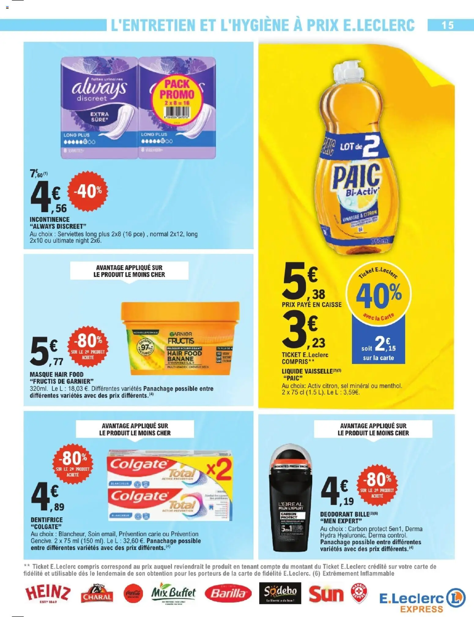 {H1} | Page: 15 | Produits: Citron, Liquide vaisselle, Buffet, Vinaigre