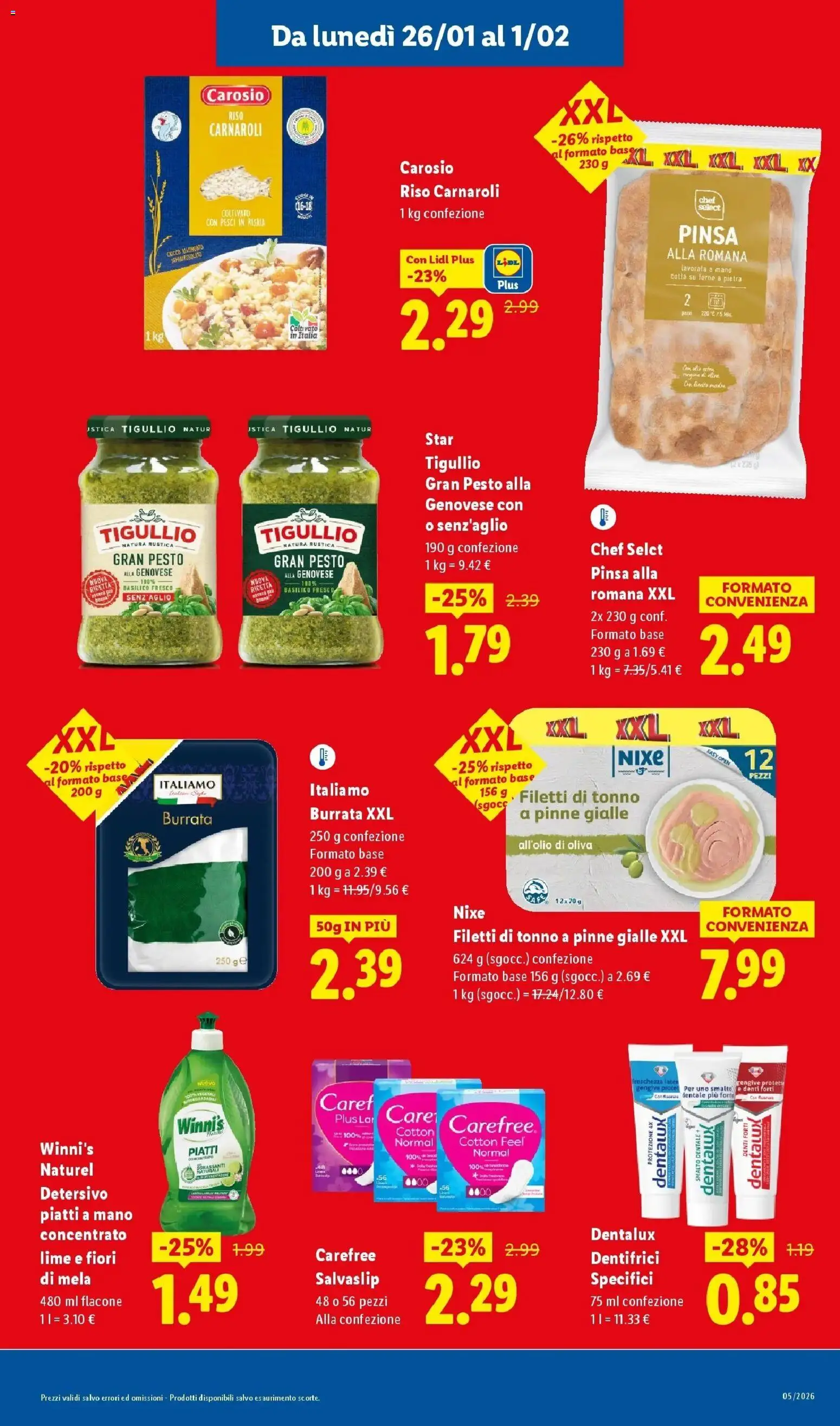 Volantino Lidl del 22.01.2026 | Pagina: 11 | Prodotti: Riso Carnaroli, Aglio, Pesto, Colla