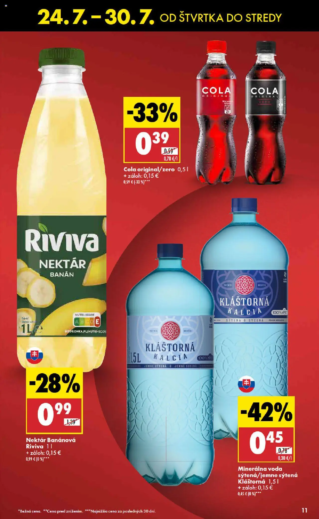 Biedronka leták │ platný od 24.07.2025 | Strana: 11 | Produkty: Voda, Minerálna voda, Cola