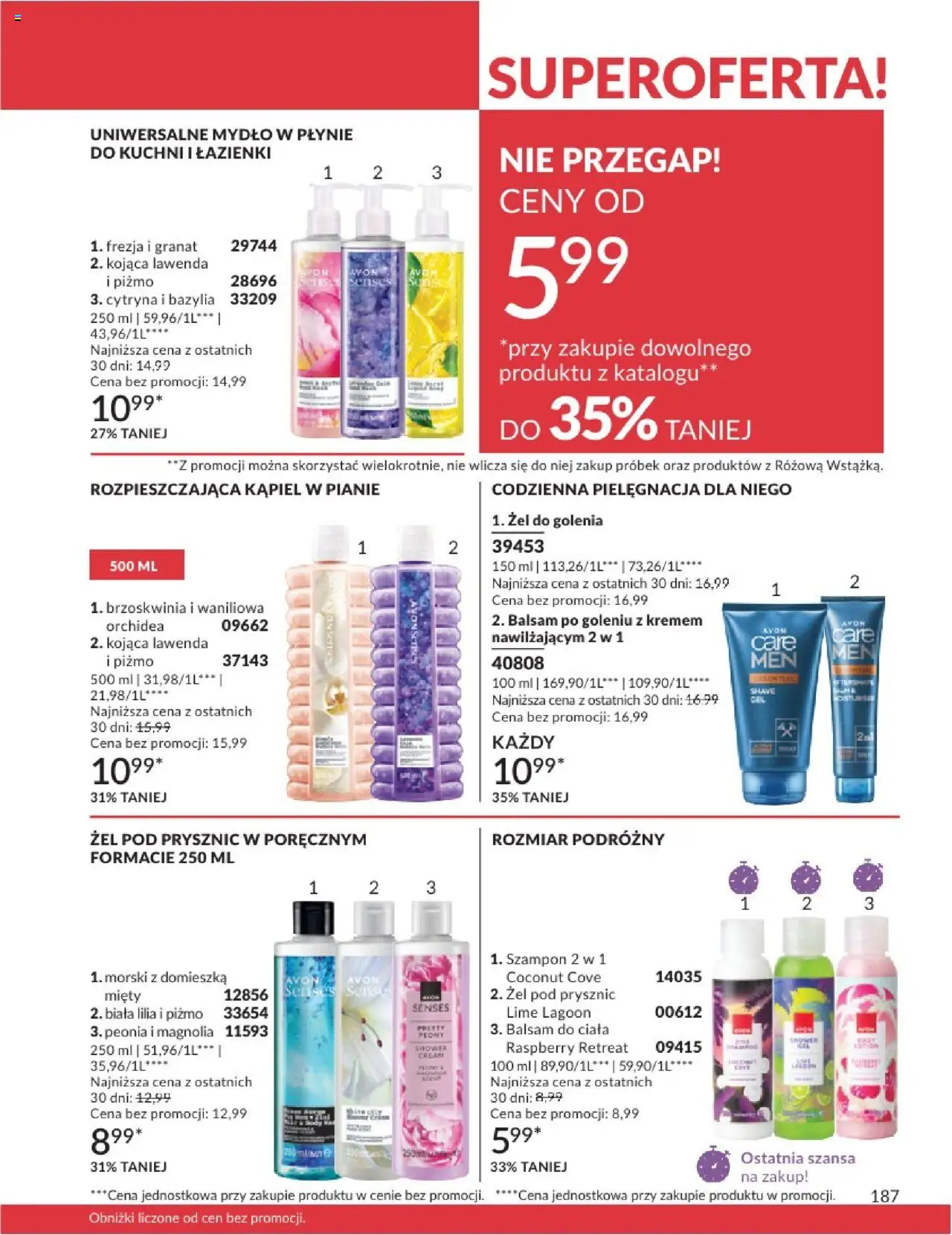Avon Katalog 08 2025 od 01.08.2025 | Strona: 187 | Produkty: Cytryna, Bazylia, Kąpiel, Szampon