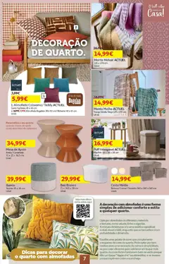 Pré-visualização Auchan - O bem-estar começa em casa! válido de 26.12.2025 | Página: 7 | Produtos: Puff, Banco, Almofada, Mesa