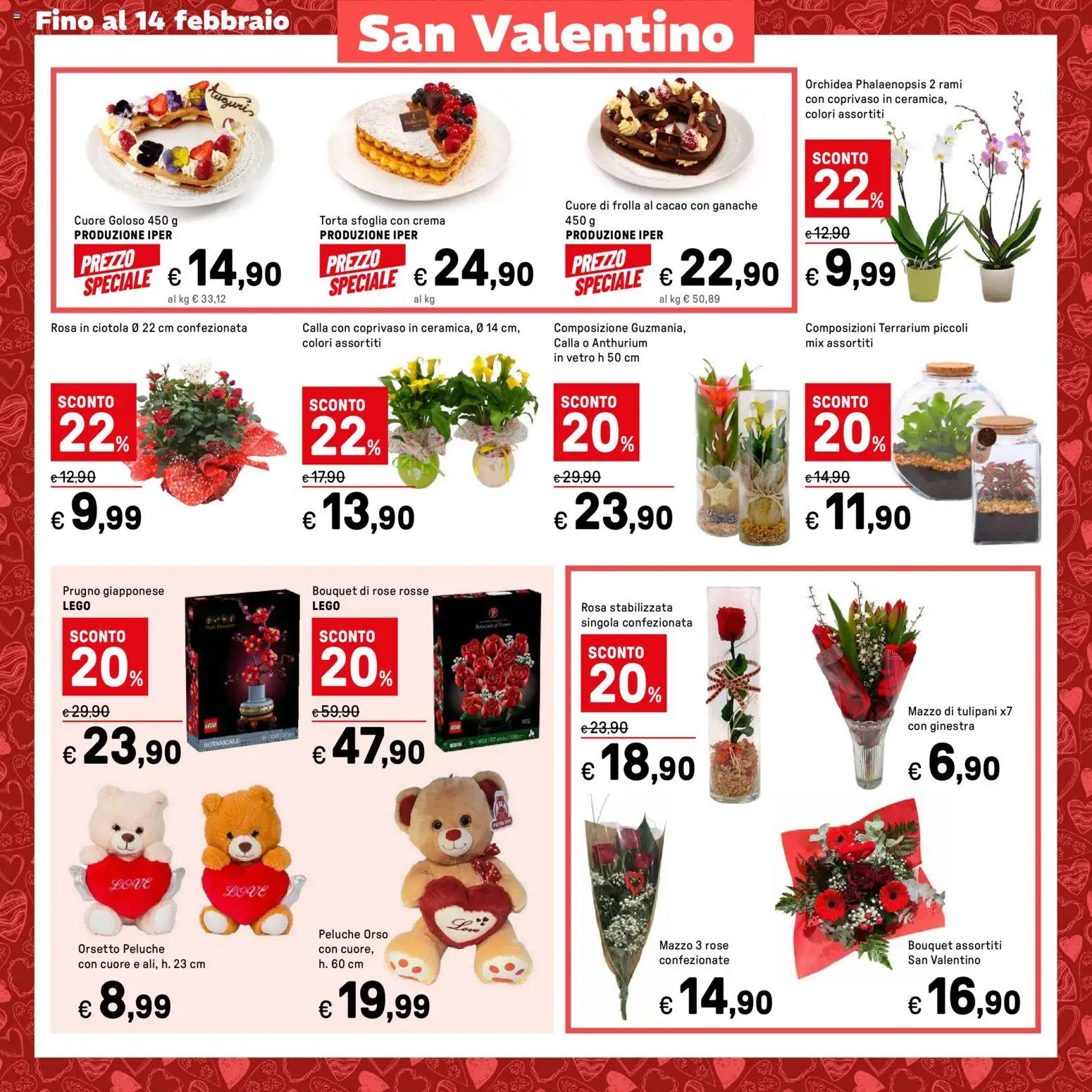 Volantino Iper del 12.02.2026 | Pagina: 41 | Prodotti: Peluche, Cacao, Orchidea, Ciotola