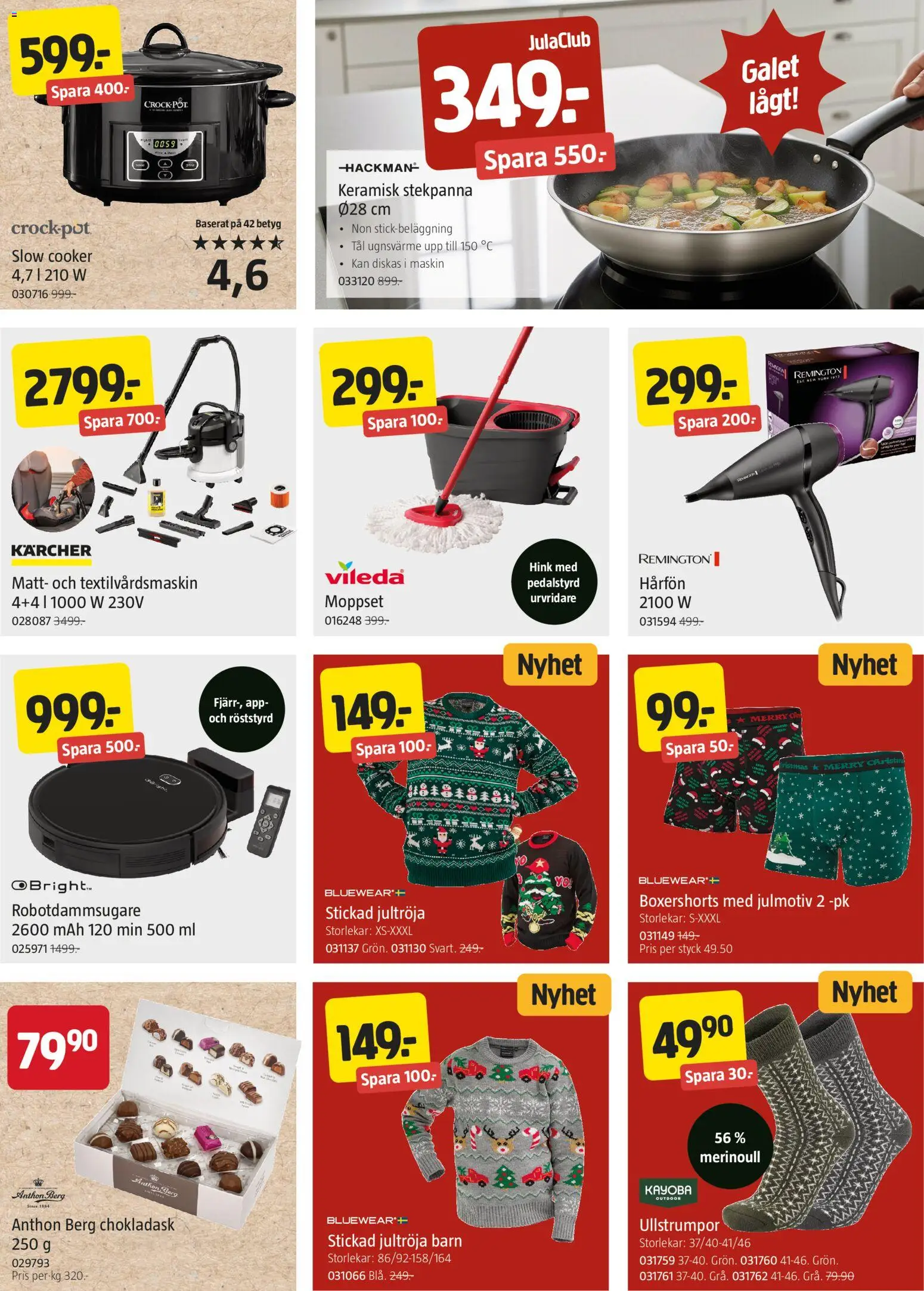 Jula reklamblad aktuell från 02.12.2025 | Sida: 3 | Produkter: Hink, Slow cooker, Robotdammsugare, Stekpanna