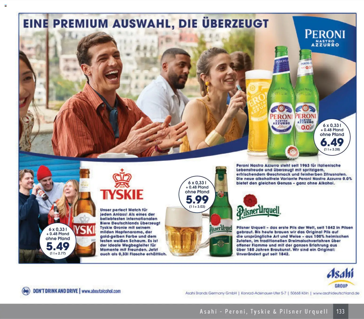 Edeka Struve Wein– und Spirituosen – gültig ab 14.11.2025 | Seite: 133 | Produkte: Tyskie, Pils, Pilsner urquell