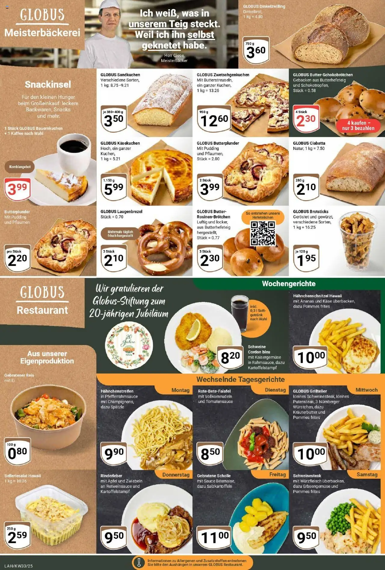 Globus prospekt Lahnstein	 - gültig ab dem 11.08.2025 | Seite: 11 | Produkte: Butter, Käse, Kräuterbutter, Pudding