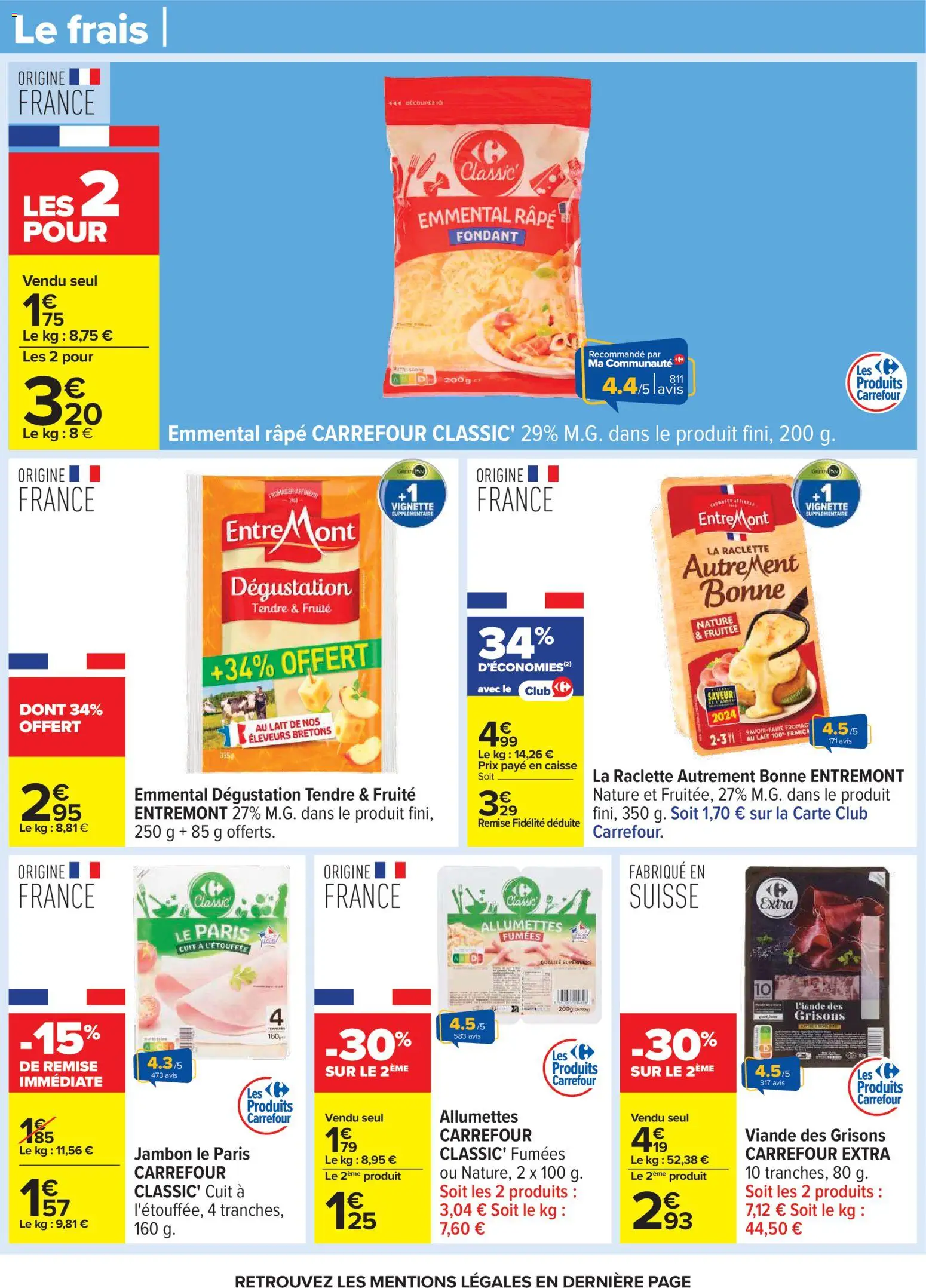 {H1} | Page: 32 | Produits: Raclette, Lait, Jambon, Viande