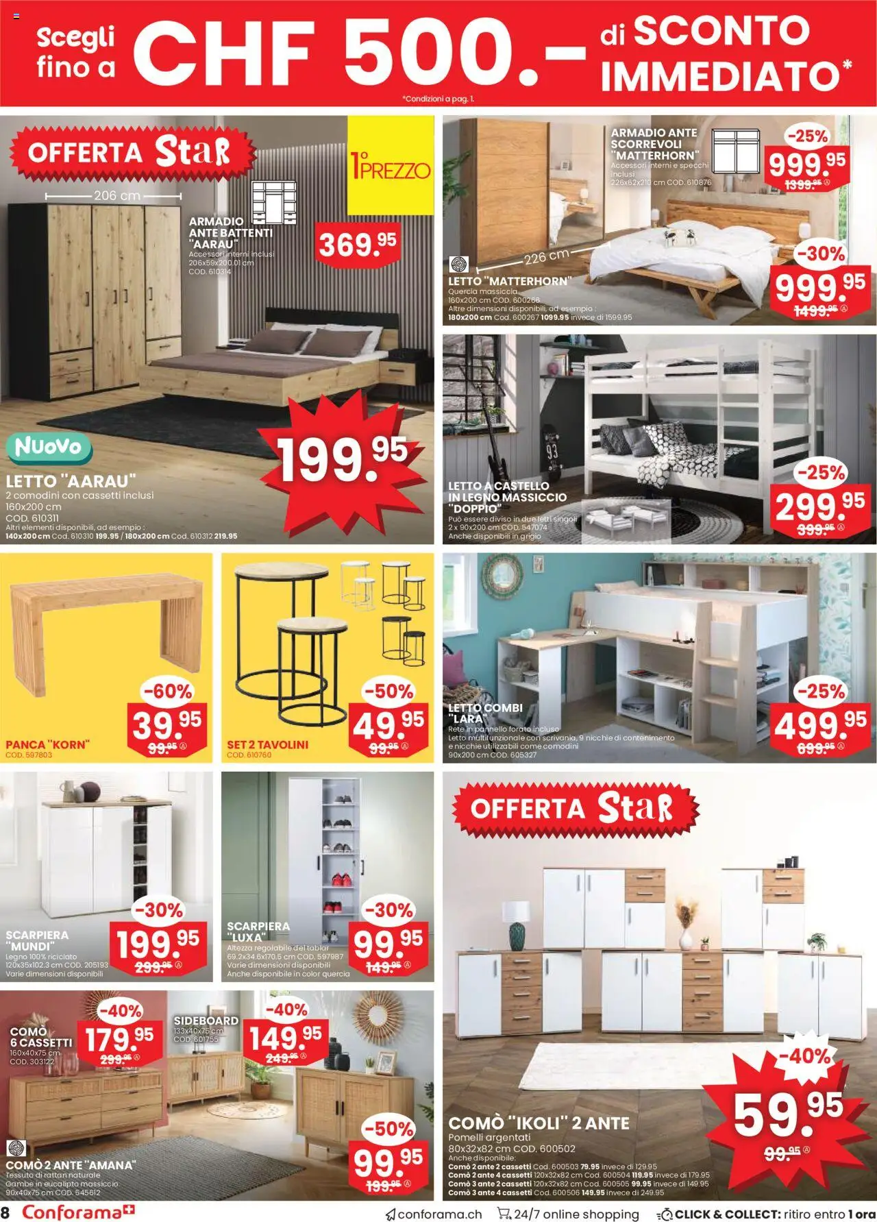 Conforama Aktionen IT ab 23.07.2025 | Seite: 8 | Produkte: Sideboard