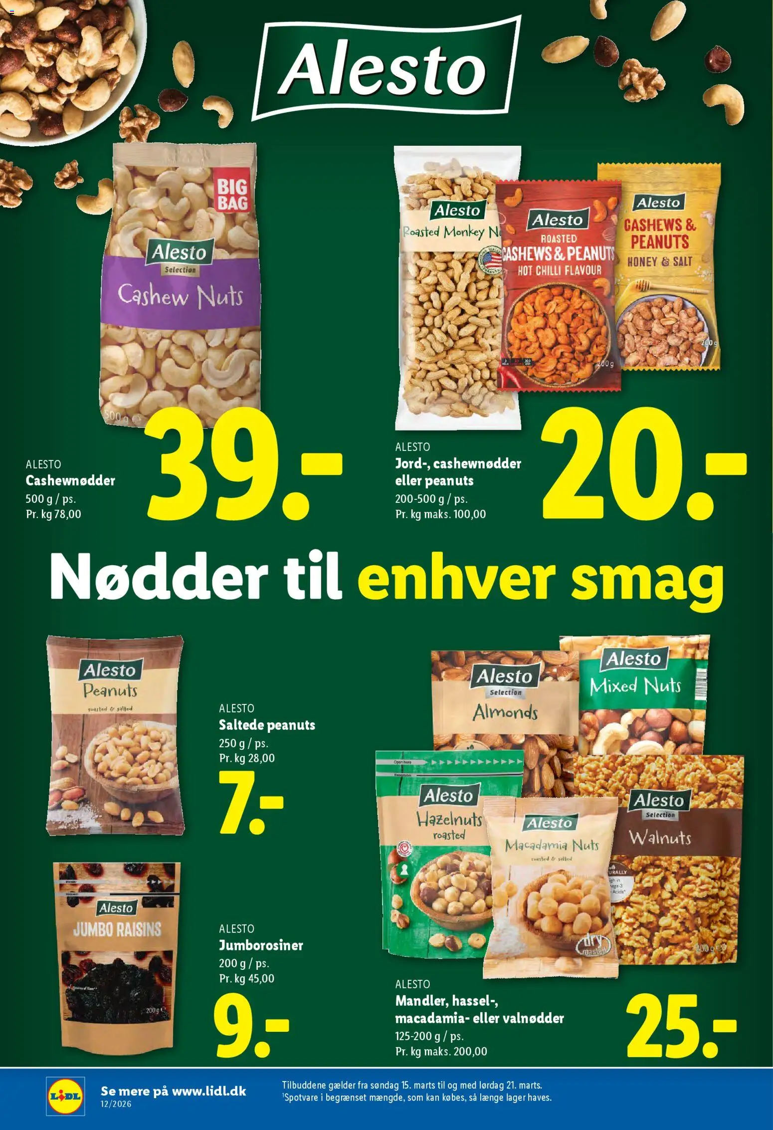 Lidl - Weekend avis tilbudsavis – gyldig fra 19.03.2026 | Side: 22 | Produkter: Peanuts, Salt, Chilli, Søm
