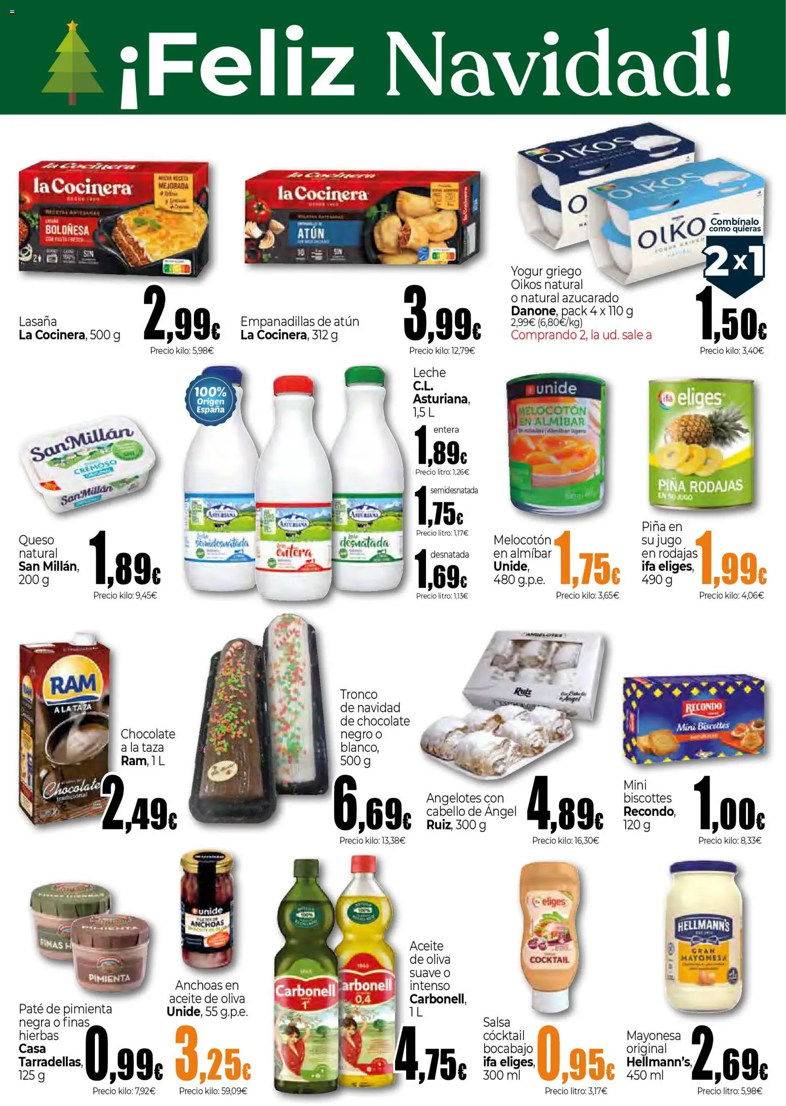 Unide - Feliz Navidad Supermercados │ válido desde el 18.12.2025 | Página: 2 | Productos: Aceite, Jugo, Paté, Lasaña