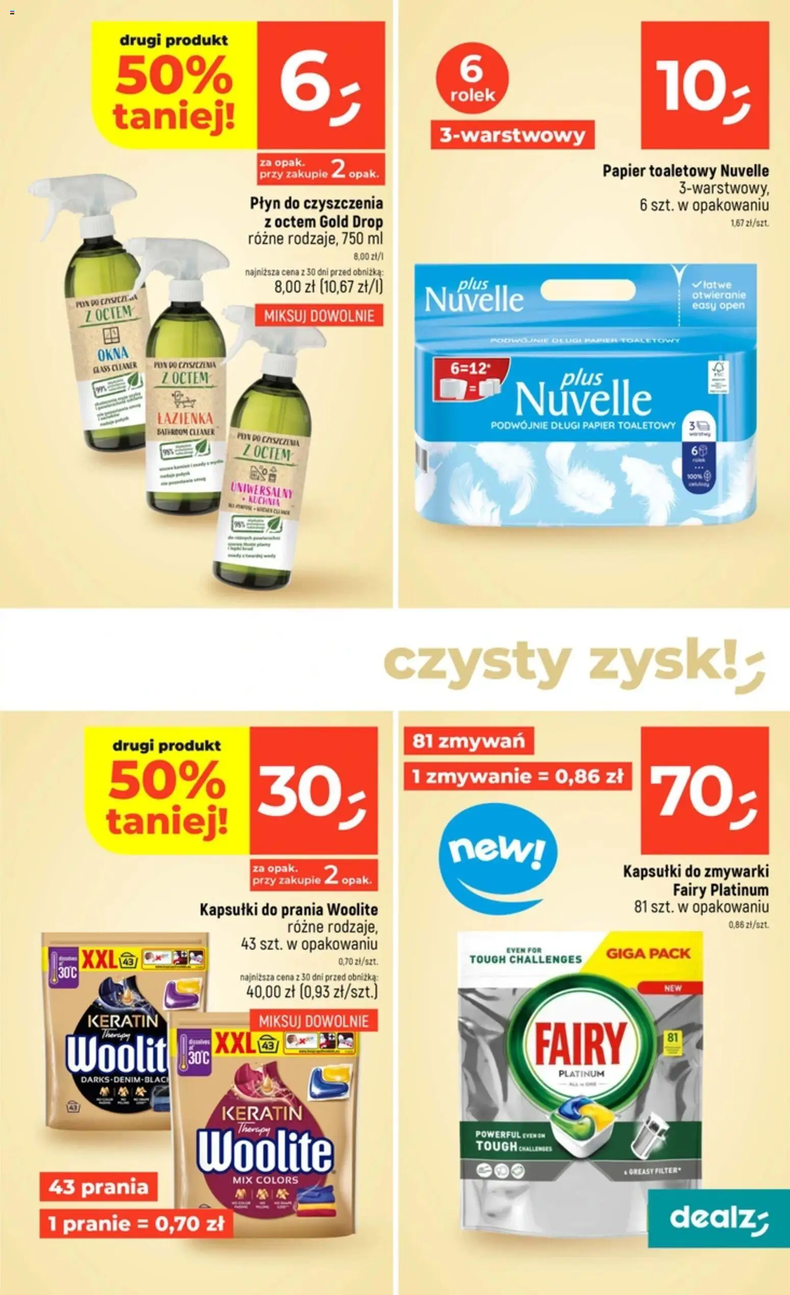 Dealz Gazetka od 15.01.2026 | Strona: 29 | Produkty: Fairy platinum, Cleaner, Kapsułki do prania, Kapsułki do zmywarki