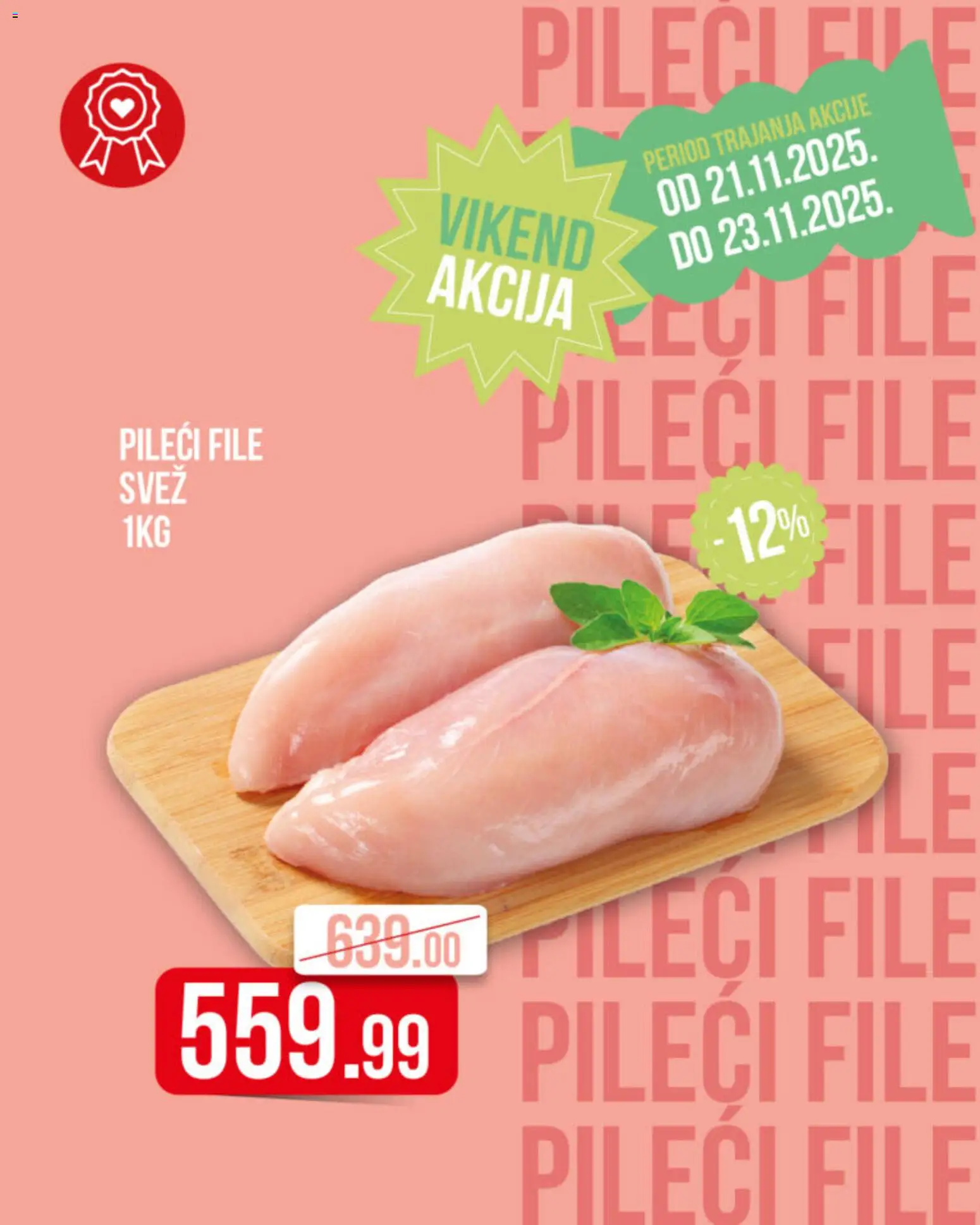 Metalac Proleter katalog - važi od 21.11.2025 | Strana: 1 | Proizvode: Pileći file