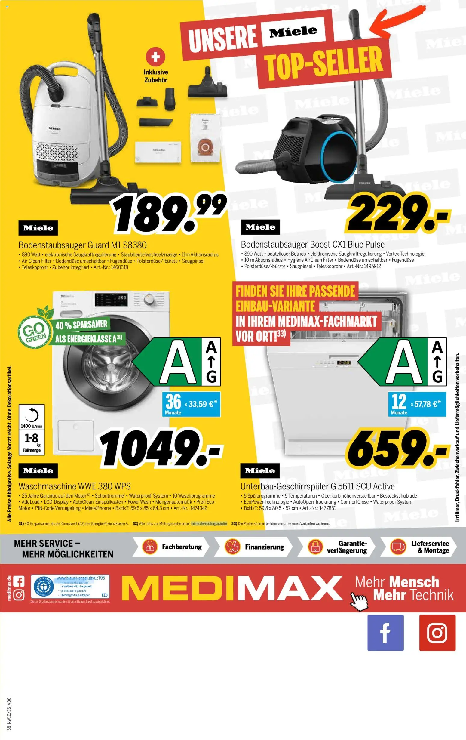 Medimax Prospekt 	 – gültig ab 27.02.2026 | Seite: 8 | Produkte: Miele, Waschmaschine