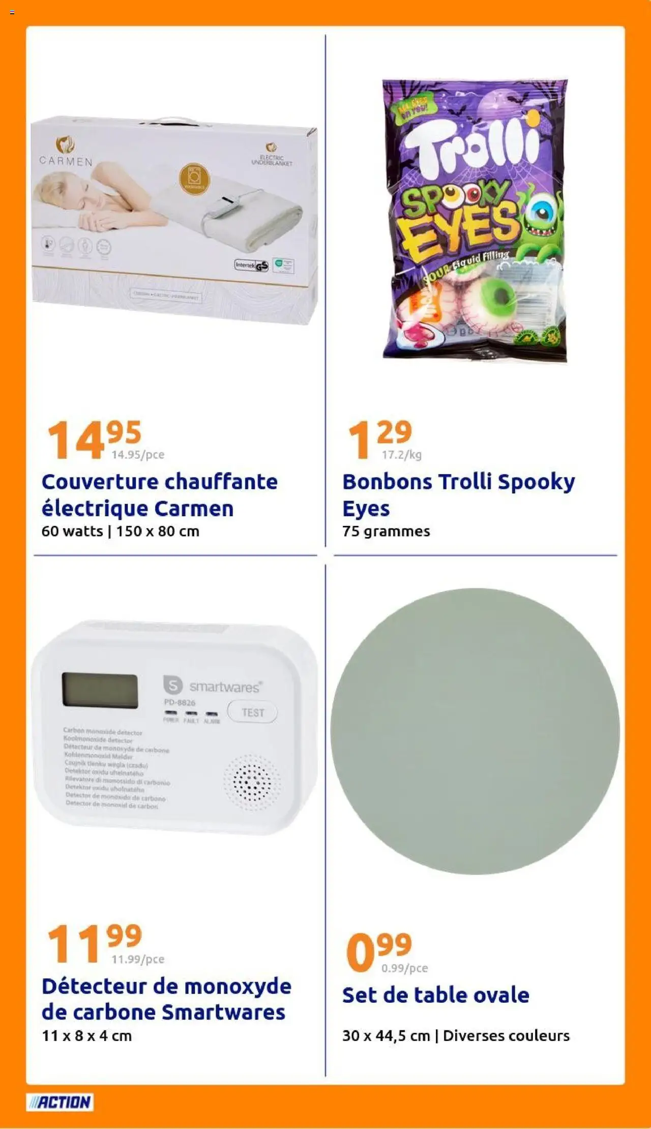 {H1} | Page: 27 | Produits: Couverture chauffante, Couverture, Table, Bonbons
