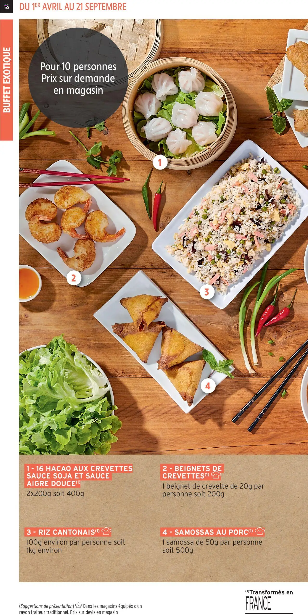  | Page: 16 | Produits: Crevette, Crevettes, Buffet, Riz