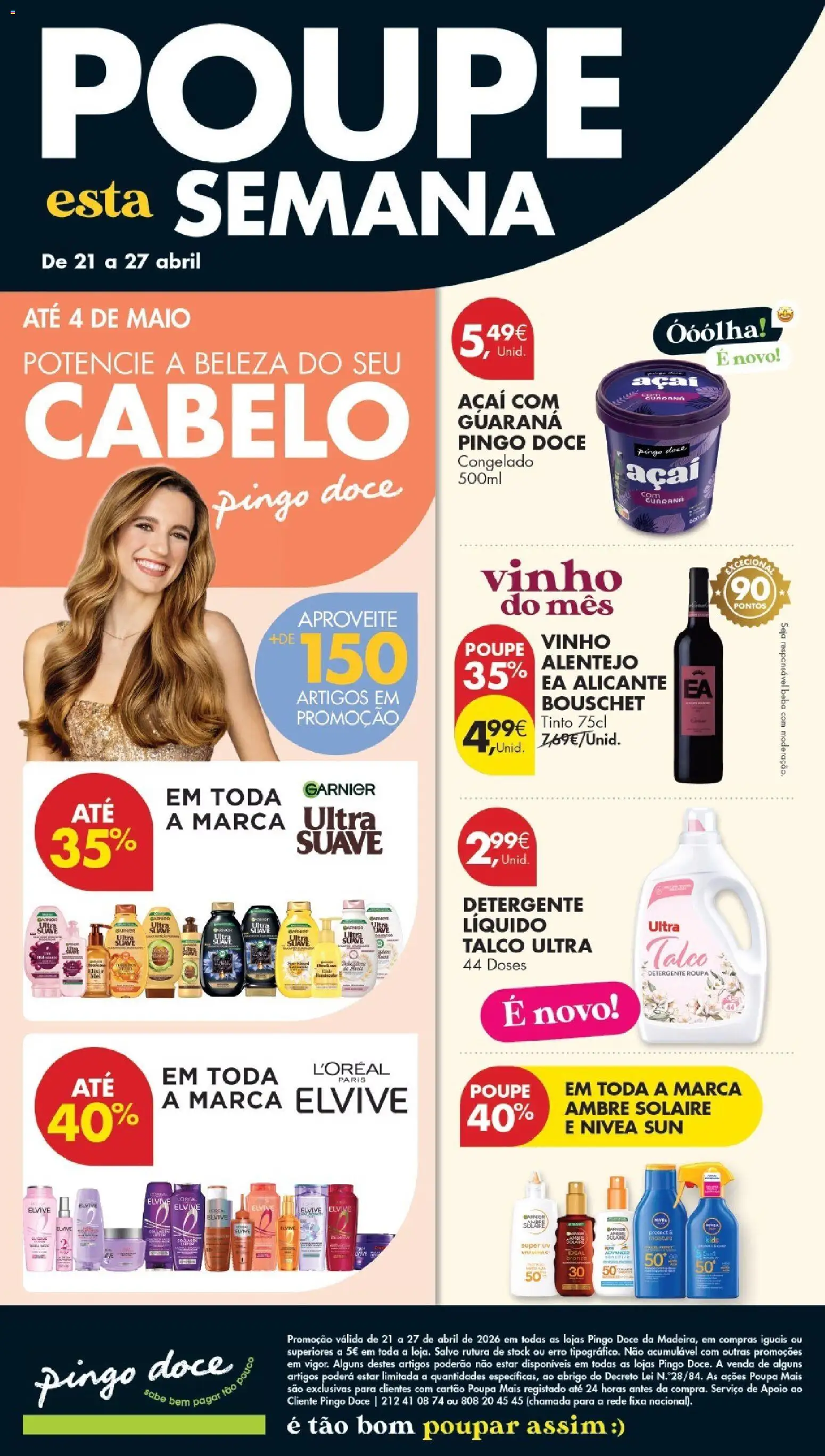 Pingo Doce Poupe Esta Semana Madeira │ válido de 21.04.2026 | Página: 32 | Produtos: Açai, Detergente, Vinho