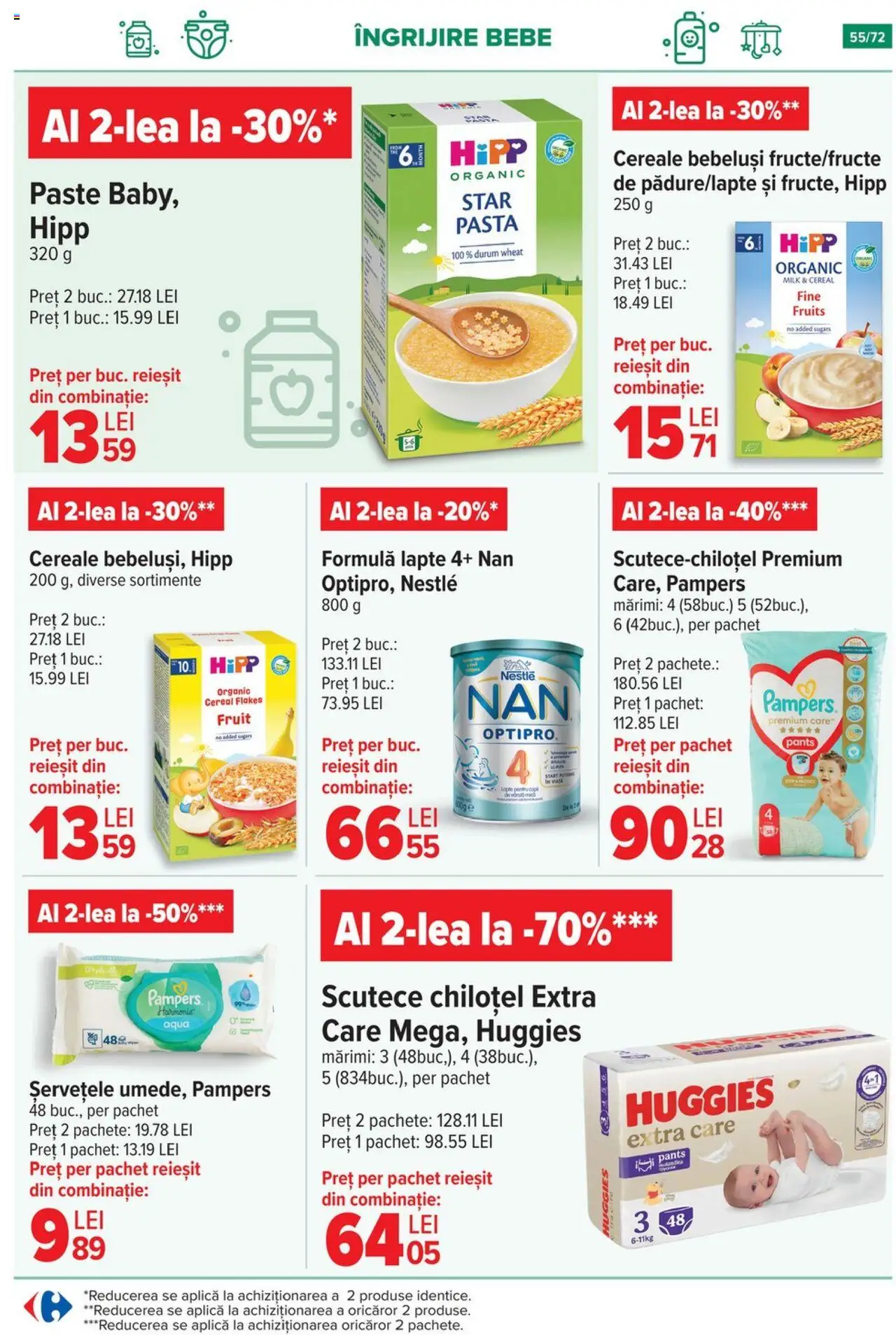 Noul catalog Carrefour – valabil de la 15.10.2025 | Pagină: 57 | Produse: Lapte, Cereale, Paste, Scutece