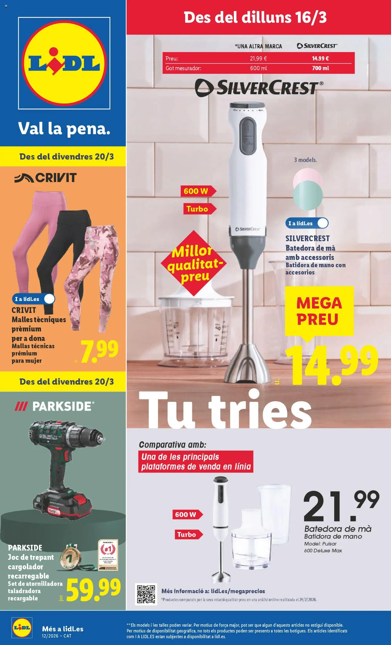 Lidl folleto de bazar │ válido desde el 16.03.2026 | Página: 1 | Productos: Batidora