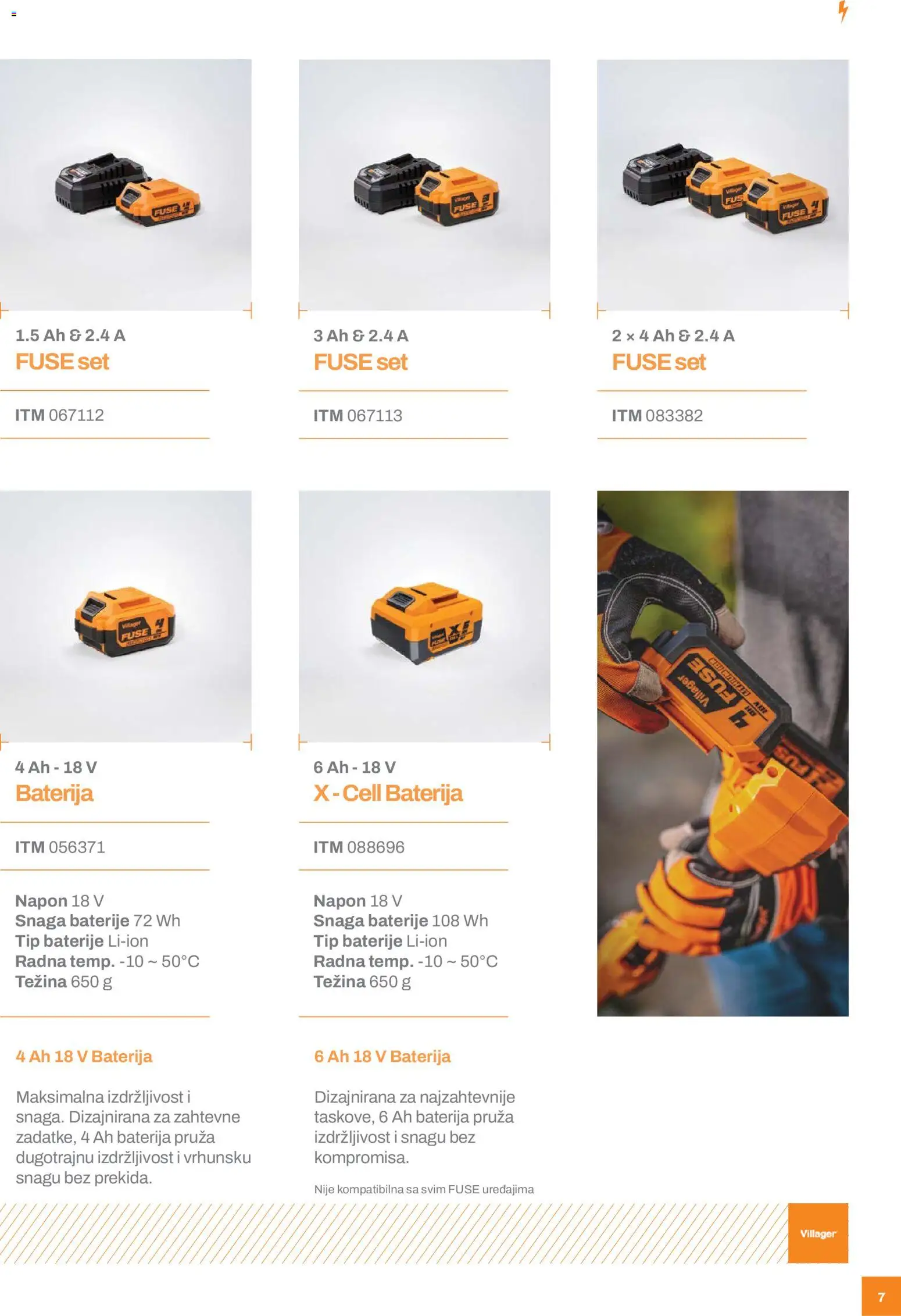 Villager katalog - važi od 24.02.2026 | Strana: 7 | Proizvode: Baterija, Baterije