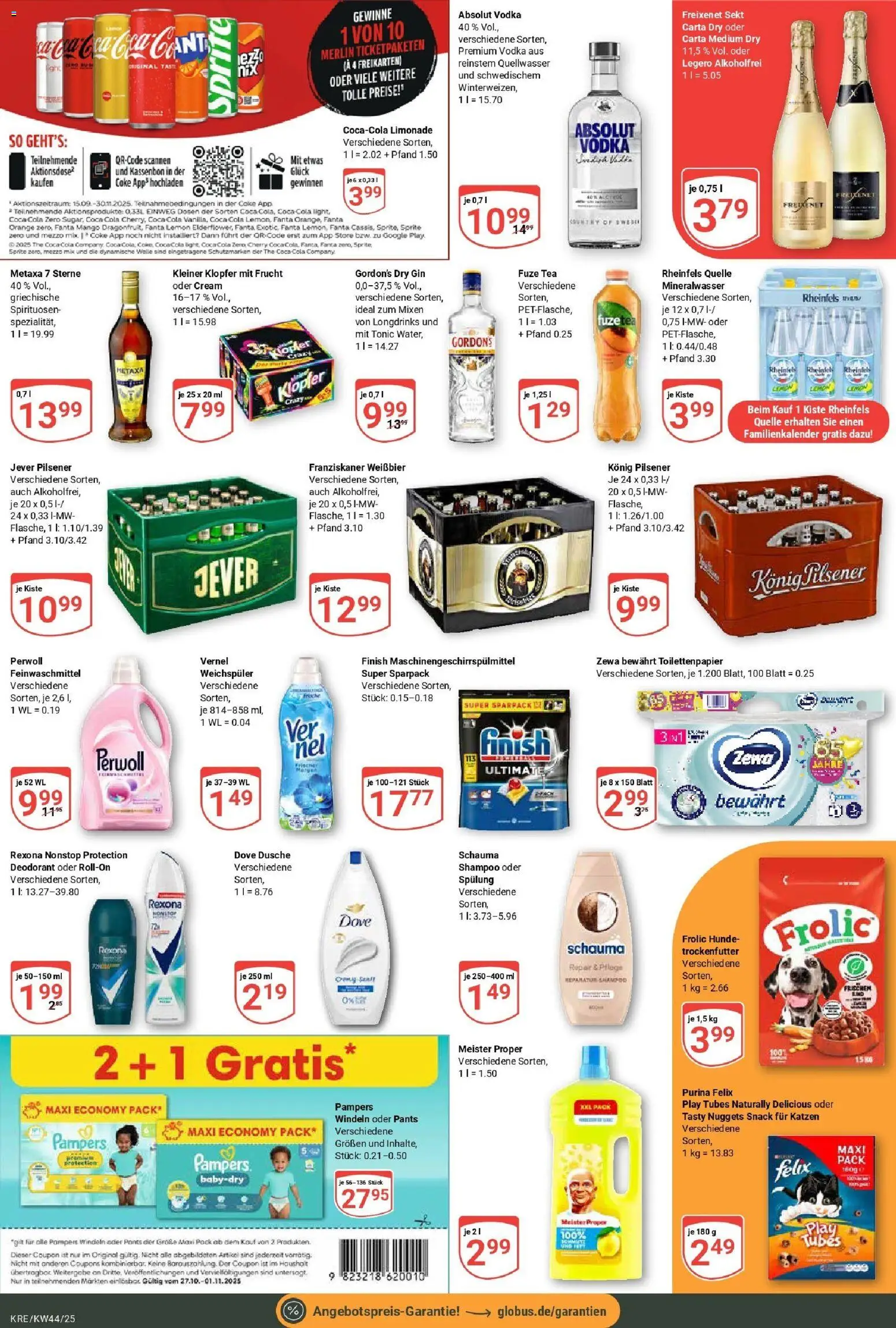 Globus prospekt Krefeld	 – gültig ab 26.10.2025 | Seite: 6 | Produkte: Fuze tea, Sekt, Perwoll, Toilettenpapier