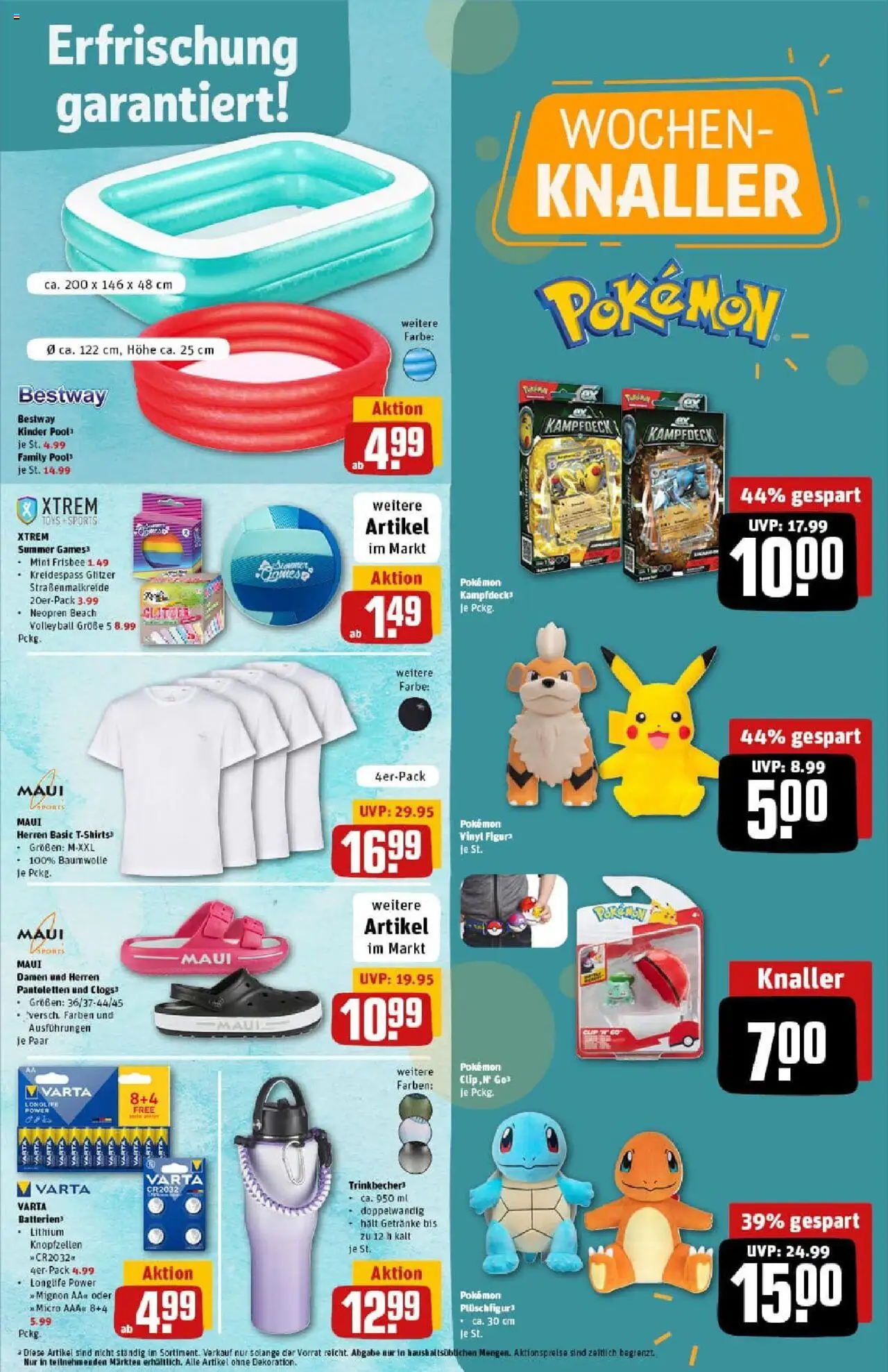 Rewe prospekt Heidenheim	 - gültig ab dem 22.06.2025 | Seite: 33 | Produkte: Batterien, Volleyball