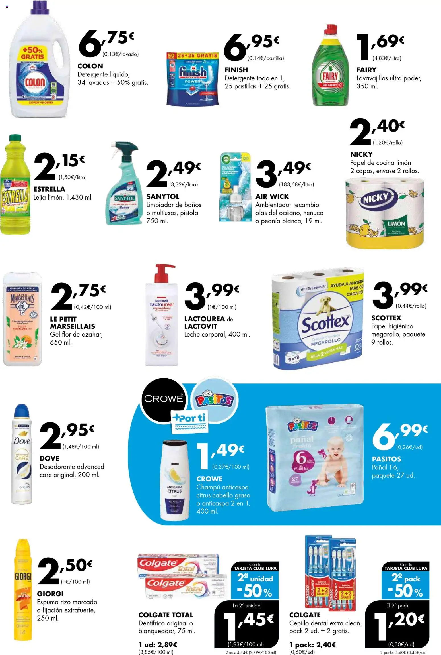 Lupa Supermercados folleto │ válido desde el 05.03.2026 | Página: 15 | Productos: Cepillo, Detergente, Lavavajillas, Champú anticaspa