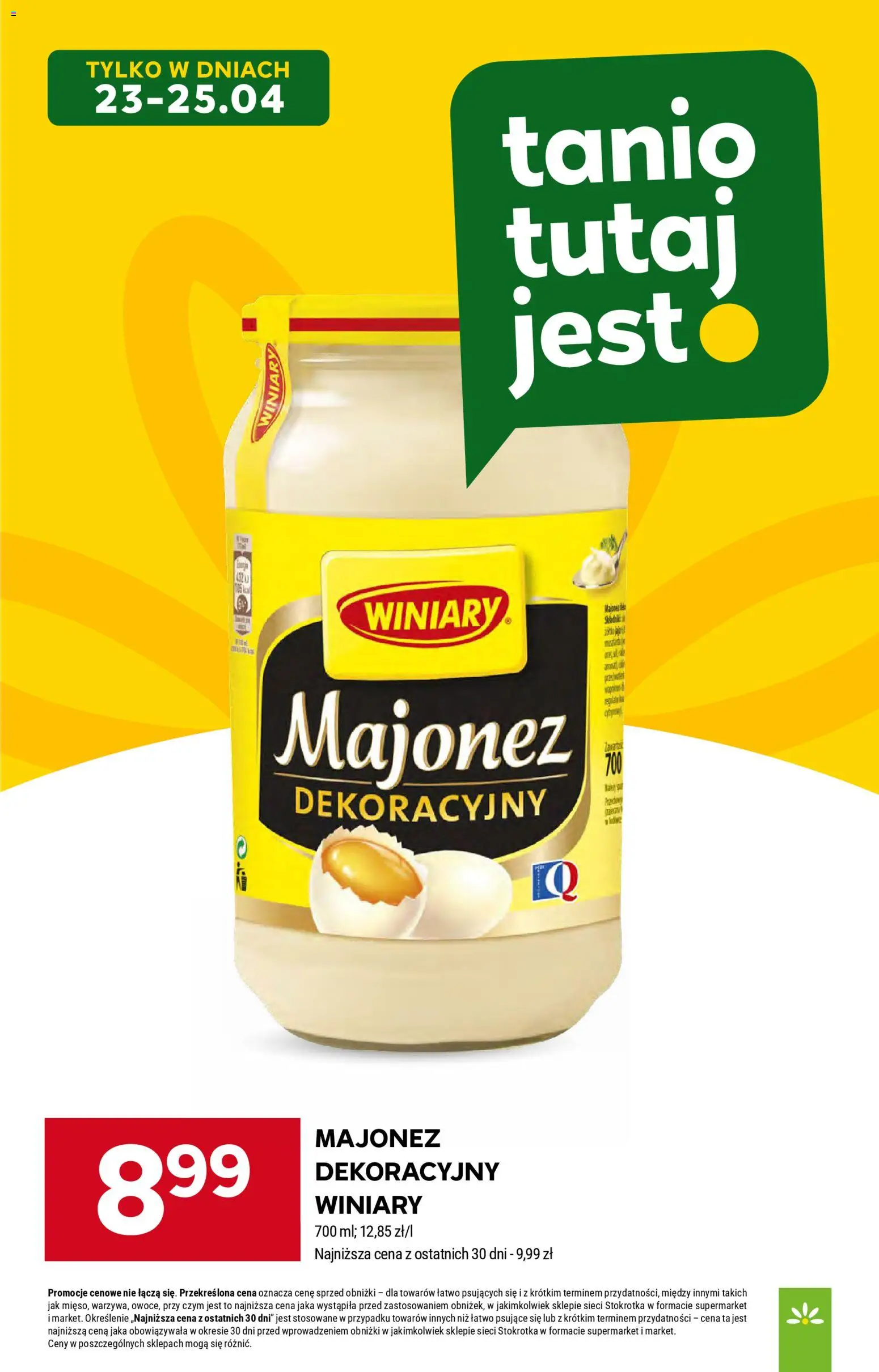 Stokrotka gazetka - Market od 23.04.2026 | Strona: 15 | Produkty: Stokrotka, Majonez